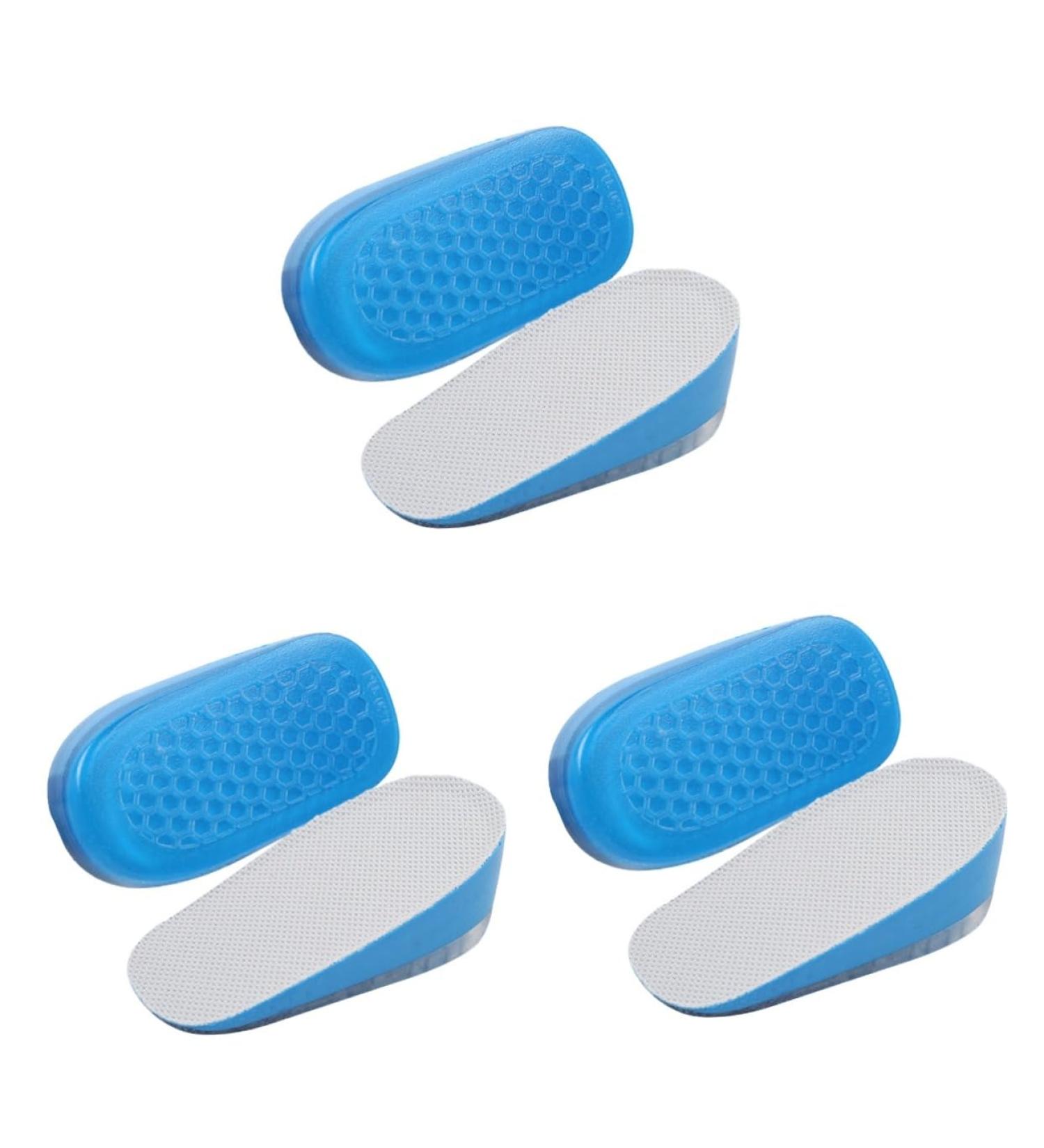 Healvian Gel Heel Wedge Insoles for Men - Height Increasing Shoe Lift Inserts (3 Pairs) - Comfortable Damping Cushion for Elevation and Support - Buy Online on GoSupps.com
