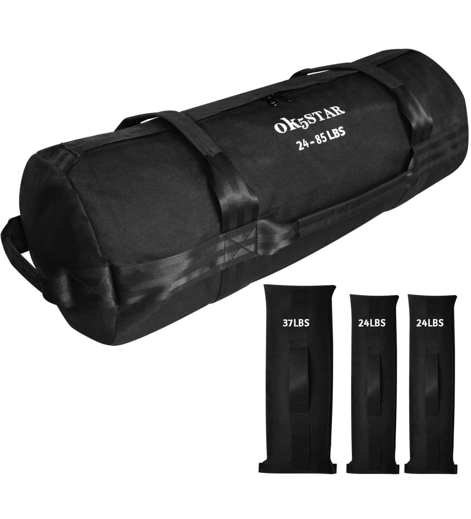 OK5STAR Heavy Duty Adjustable Sandbags for Fitness - 24-85LBS Weighted Workout Bag for Strength Training and Conditioning - Home Gym Equipment with 8 Handles - Buy Online on GoSupps.com