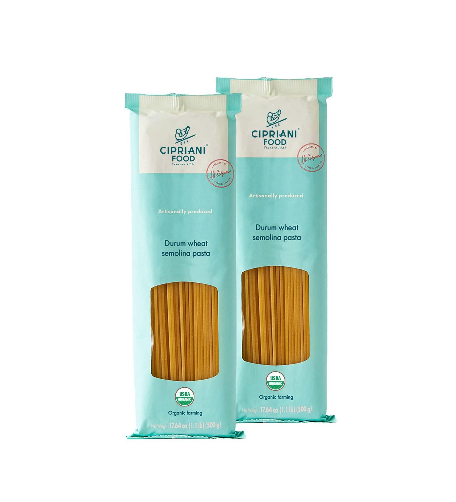 Cipriani Food Spaghetti Noodles - USDA Organic Whole Wheat Spaghetti Pasta Authentic Italian Pasta Non-GMO - 500 Grams (Pack of 2) - Buy Online on GoSupps.com