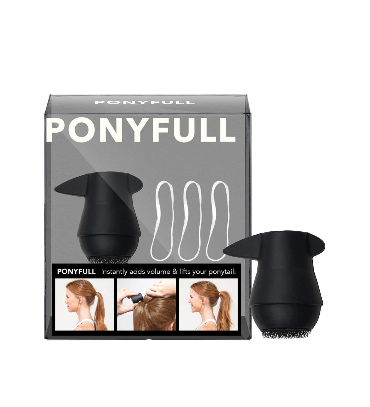 Kitsch PONYFULL Ponytail Volume Enhancer - Dark Brunette/Black - Volumizing Tool for Fine Hair - Adds Volume & Lift - Perfect for Daily & Occasional Styles - Buy Online on GoSupps.com