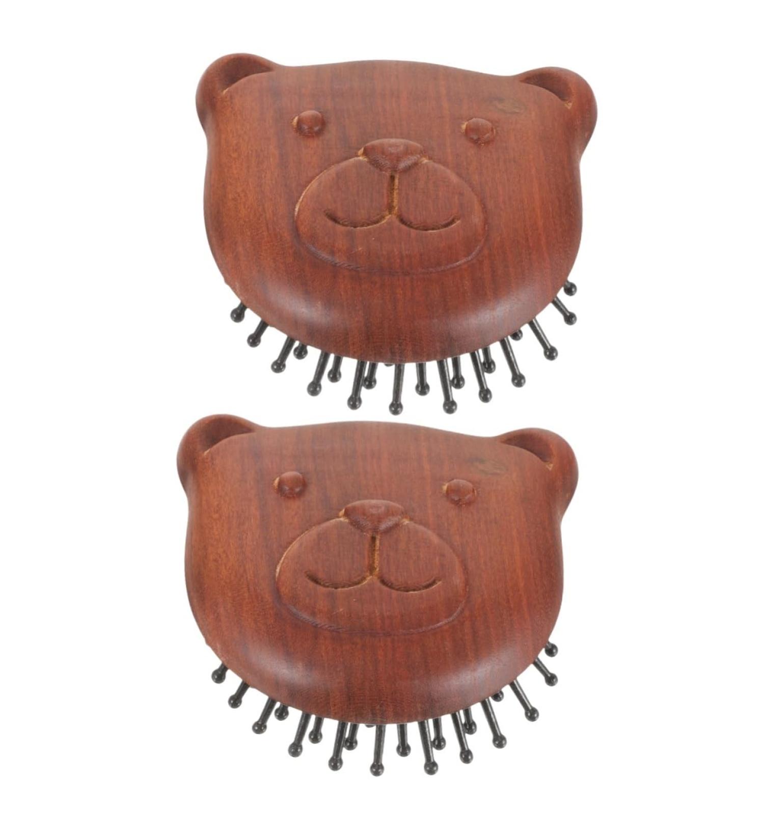 Fomiyes 2-in-1 Airbag Massage Comb - Portable Wooden Scalp Brush & Hand Massage Device for Hair Cleaning & Relaxation - Buy Online on GoSupps.com