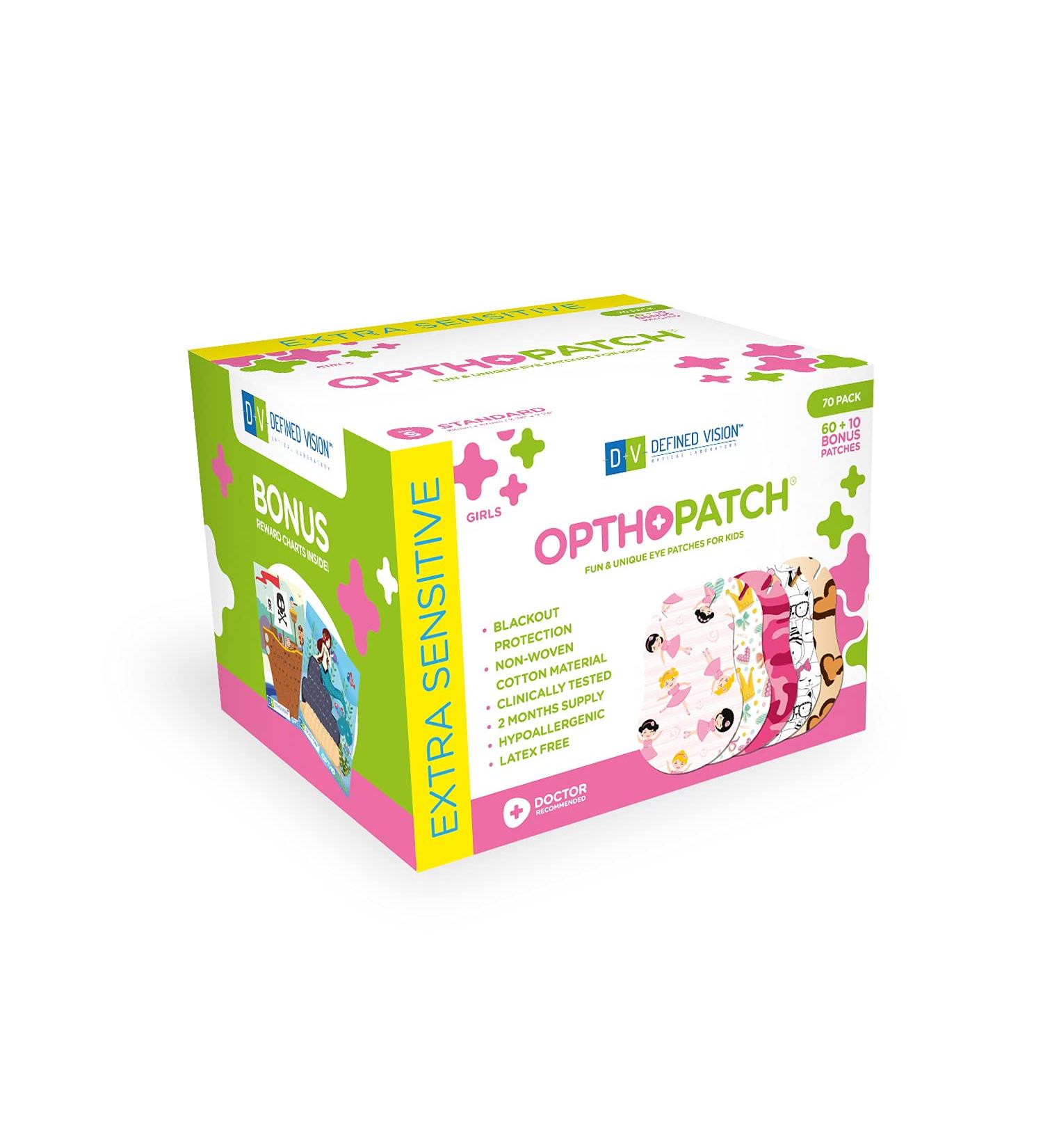 Buy Opthopatch Kids Eye Patches - Fun Girls Design | 60 + 10 Bonus Latex-Free Hypoallergenic Bandages for Amblyopia & Cross Eye | Free Shipping Worldwide - Buy Online on GoSupps.com
