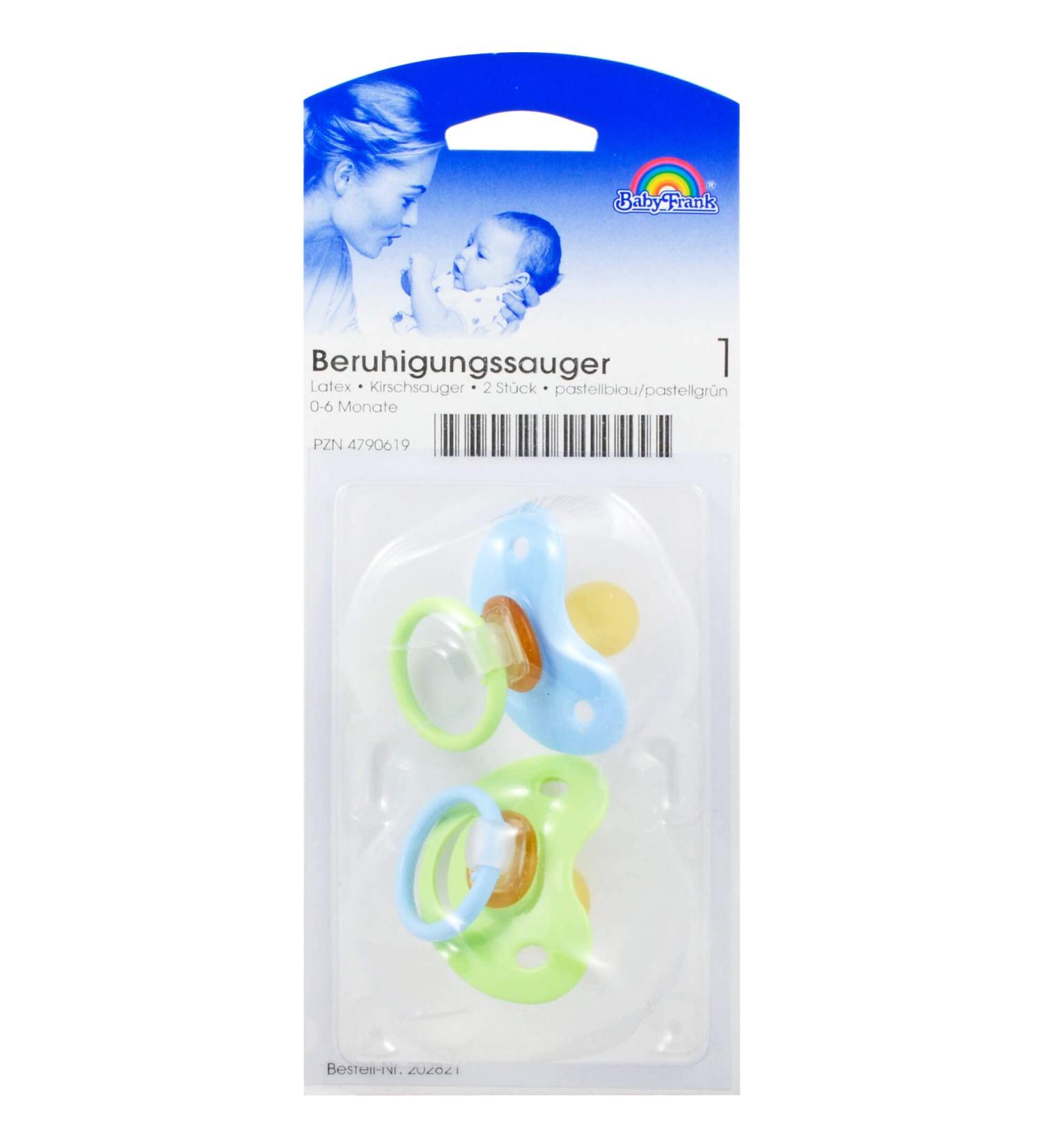 SACRED PACIFIER Cherry Lat.0-6 M.past./bl./gr. 2 pcs