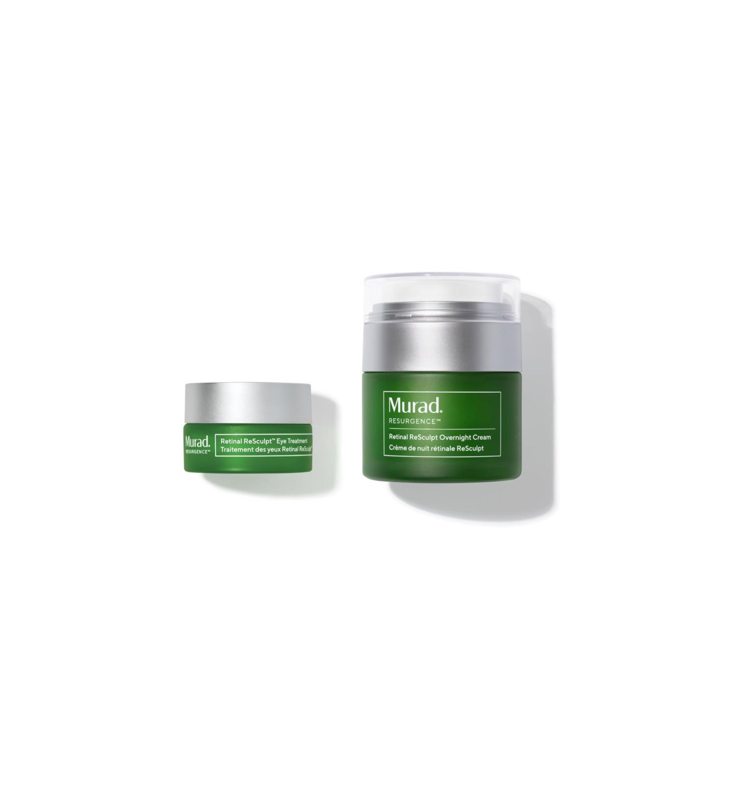 Murad Retinal Eye & Night Combo - Retinal ReSculpt Eye Lift Treatment and Overnight Cream for Age-Defying Youthful Eyes and Firm Lifted Hydrated Skin Set of 2 - Buy Online on GoSupps.com