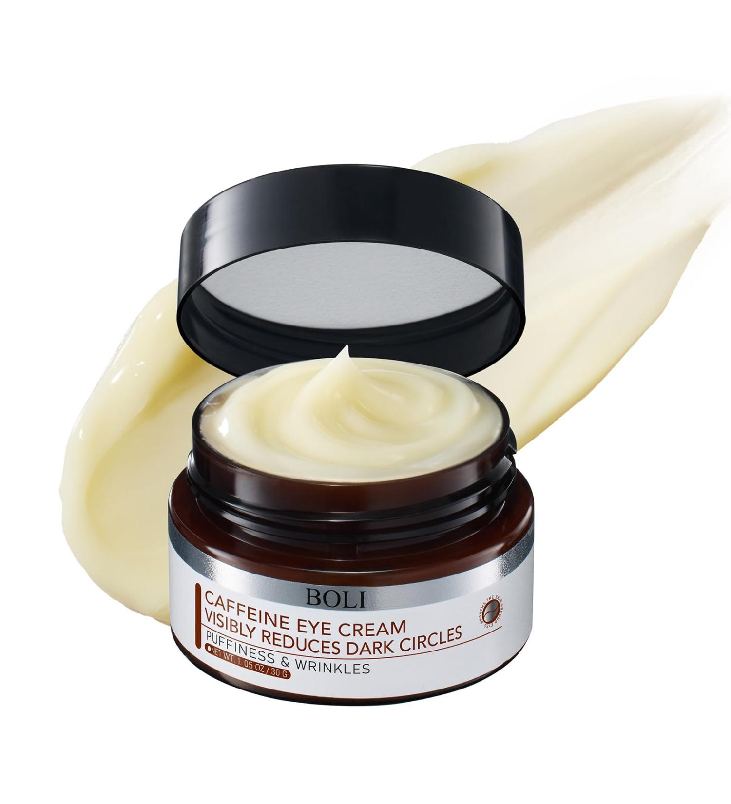BOLI Caffeine Eye Cream Hyaluronic Acid Niacinamide Peptides for Puffy Bags Fine Lines Dark Circles Under Eye Cream 1.05 Ounce (Pack of 1) - Buy Online on GoSupps.com