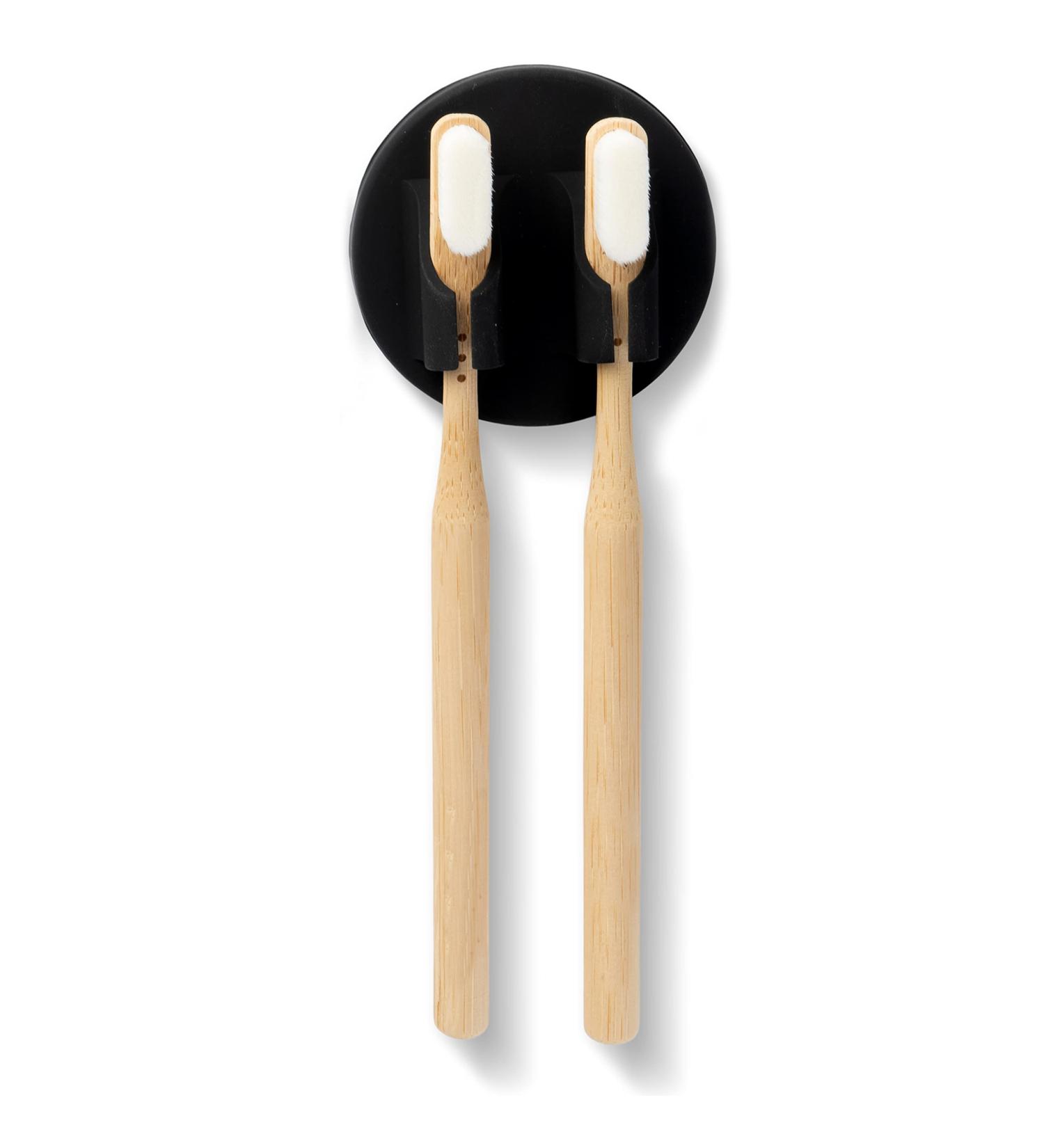 DELUXXOO High-Quality Silicone Toothbrush Holder - Self-Adhesive No Drilling Extra Strong Hold - Stylish Bathroom Organizer & Decoration - Buy Online on GoSupps.com