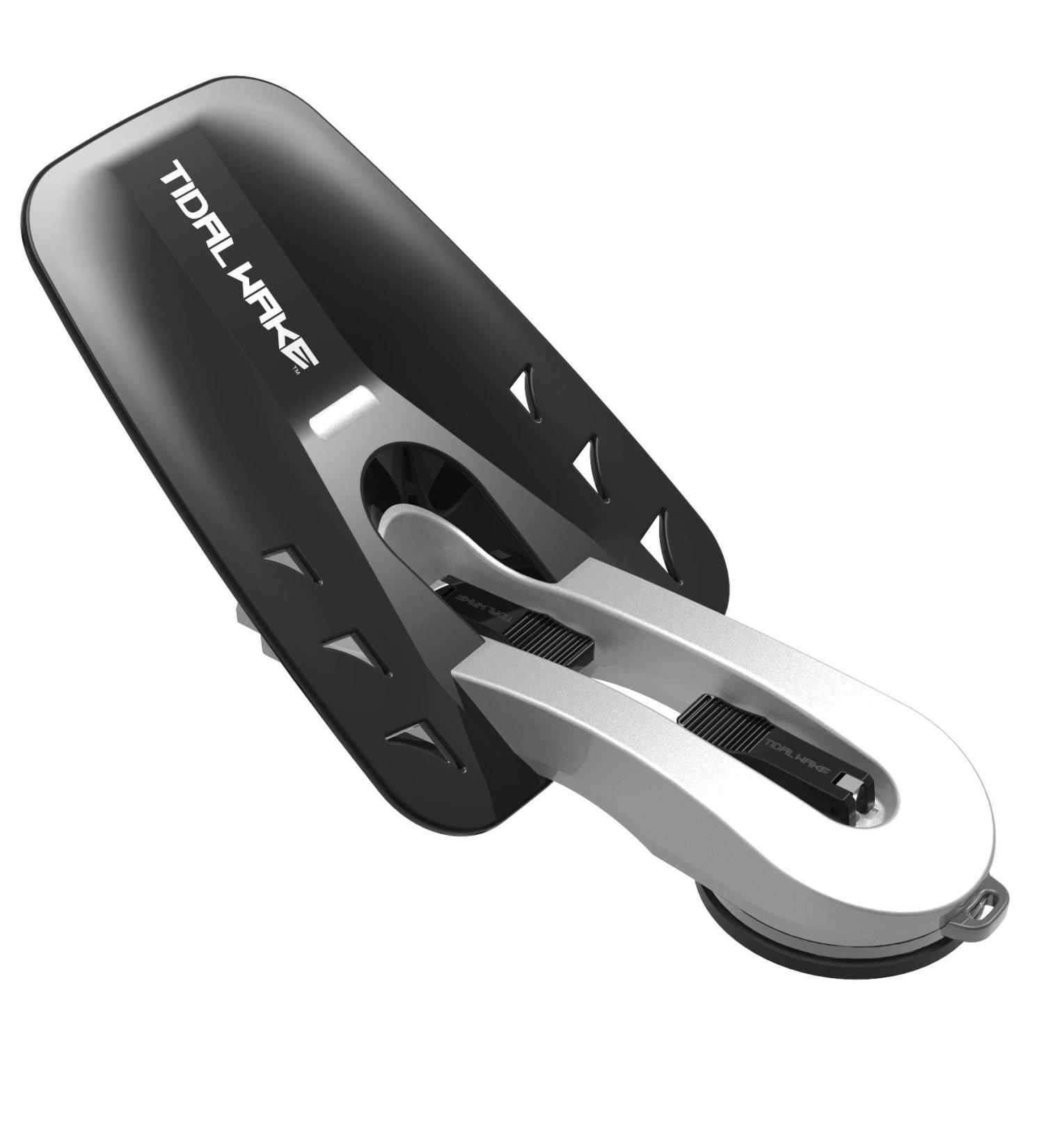 Tidal Wake XLR8 Wake Surf Shaper - For Inboard Boats | Floating Wakesurf Creator - Silver/Black Fin - Buy Online on GoSupps.com