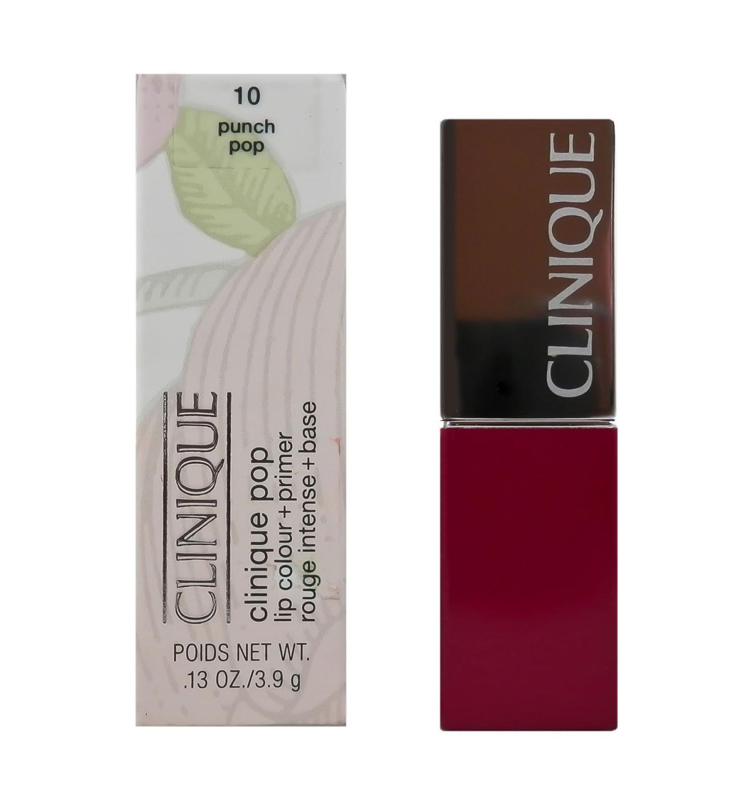 Clinique Pop Lip Color + Primer No. 10 Punch 0.13 oz - Long-Lasting Lipstick with Built-In Primer - Buy Online on GoSupps.com