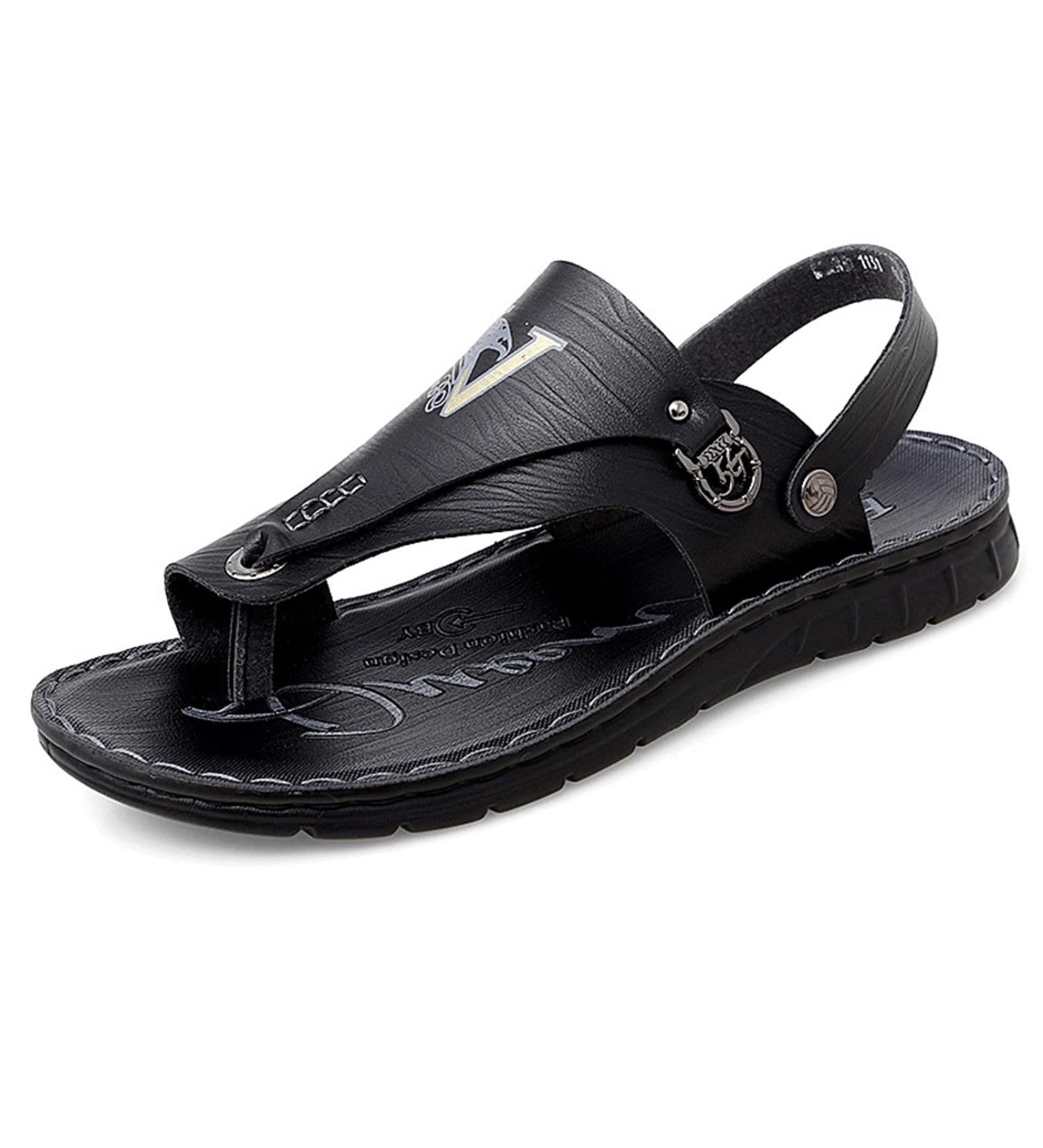Microfiber Leather Bunion Orthotic Sandals | Large Toe Bone Correction Flip Flops | Size 7 - Black | Prevent Hallux Valgus - Buy Online on GoSupps.com