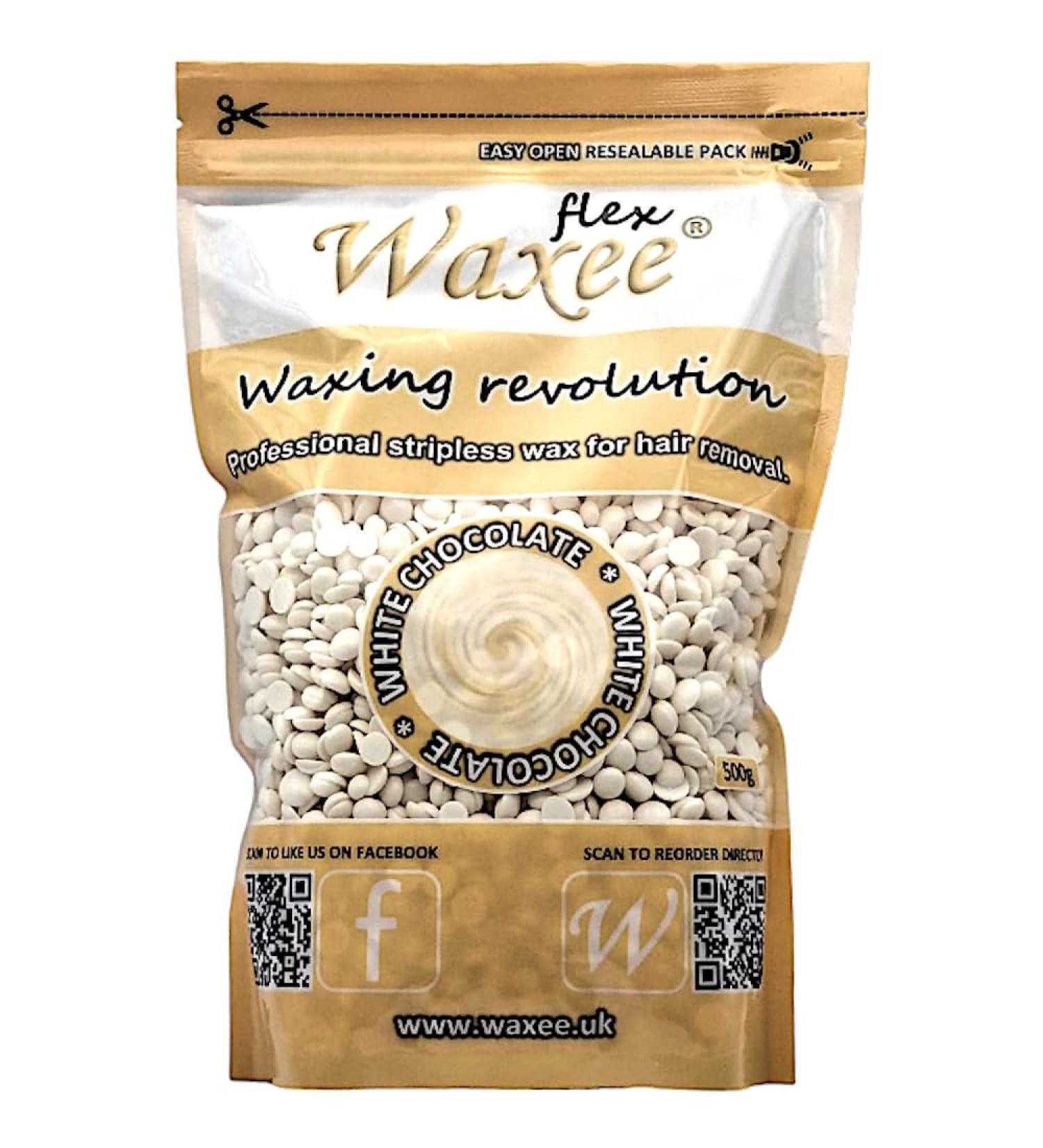 Waxee Hot Film Hartwachs stripless hair removal wax waxee flex 500 g white chocolate pellets bikini no stripes!Brazilian grow.1 kg (1 Pack)