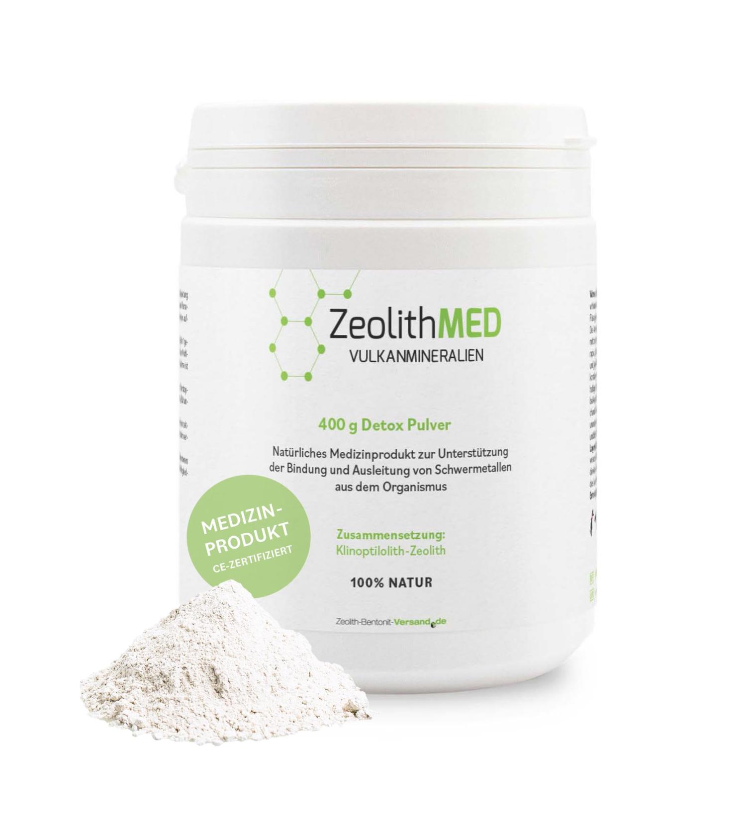 Zeolite Med Detox Powder 400g - Pharmacy Quality for Heavy Metal Detox & Intestinal Cleansing - Buy Online on GoSupps.com