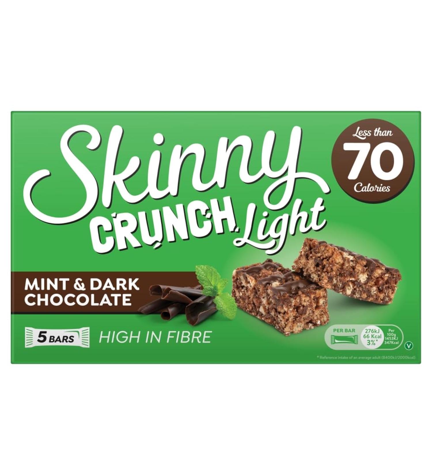 Skinny Crunch Mint & Dark Chocolate Snack Bars 5 Pack