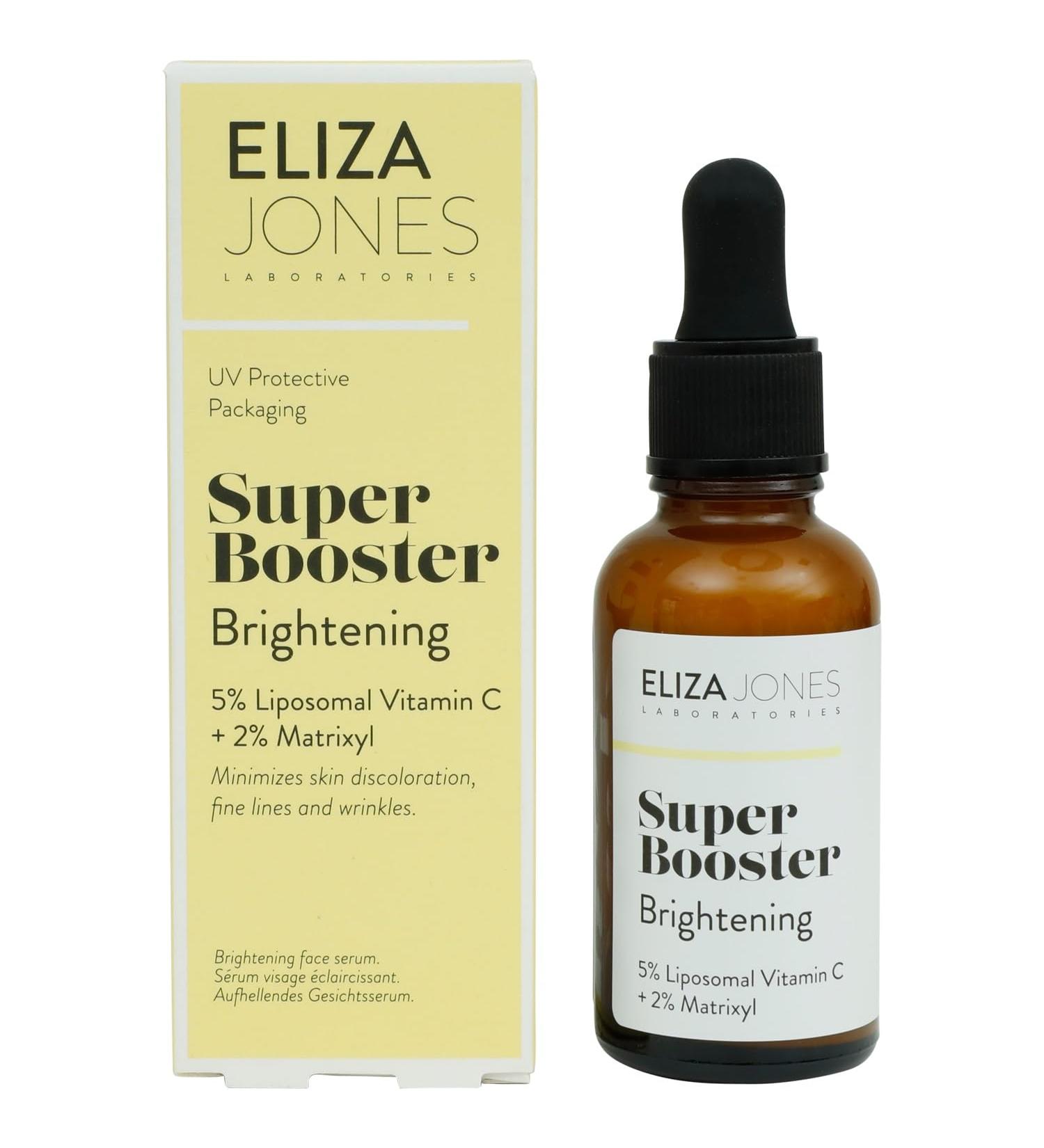 Eliza Jones Laboratories Eliza Jones Super Booster Serum to minimize skin wrinkles discolorations fine lines and improve uneven skin tone (Super Booster Brightening)