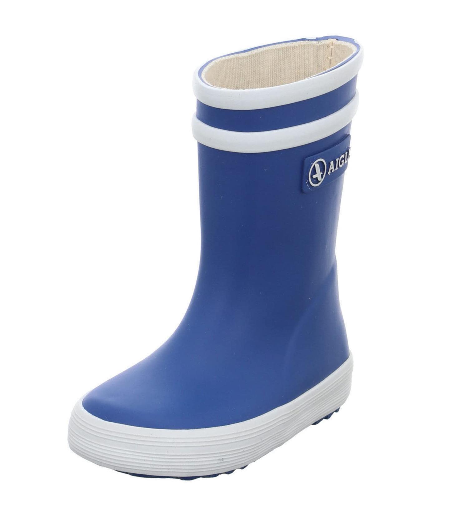 Aigle Unisex Kid's Baby Flac Wellington Boots 4.5 UK Child Blue - Waterproof Outdoor Footwear - Buy Online on GoSupps.com