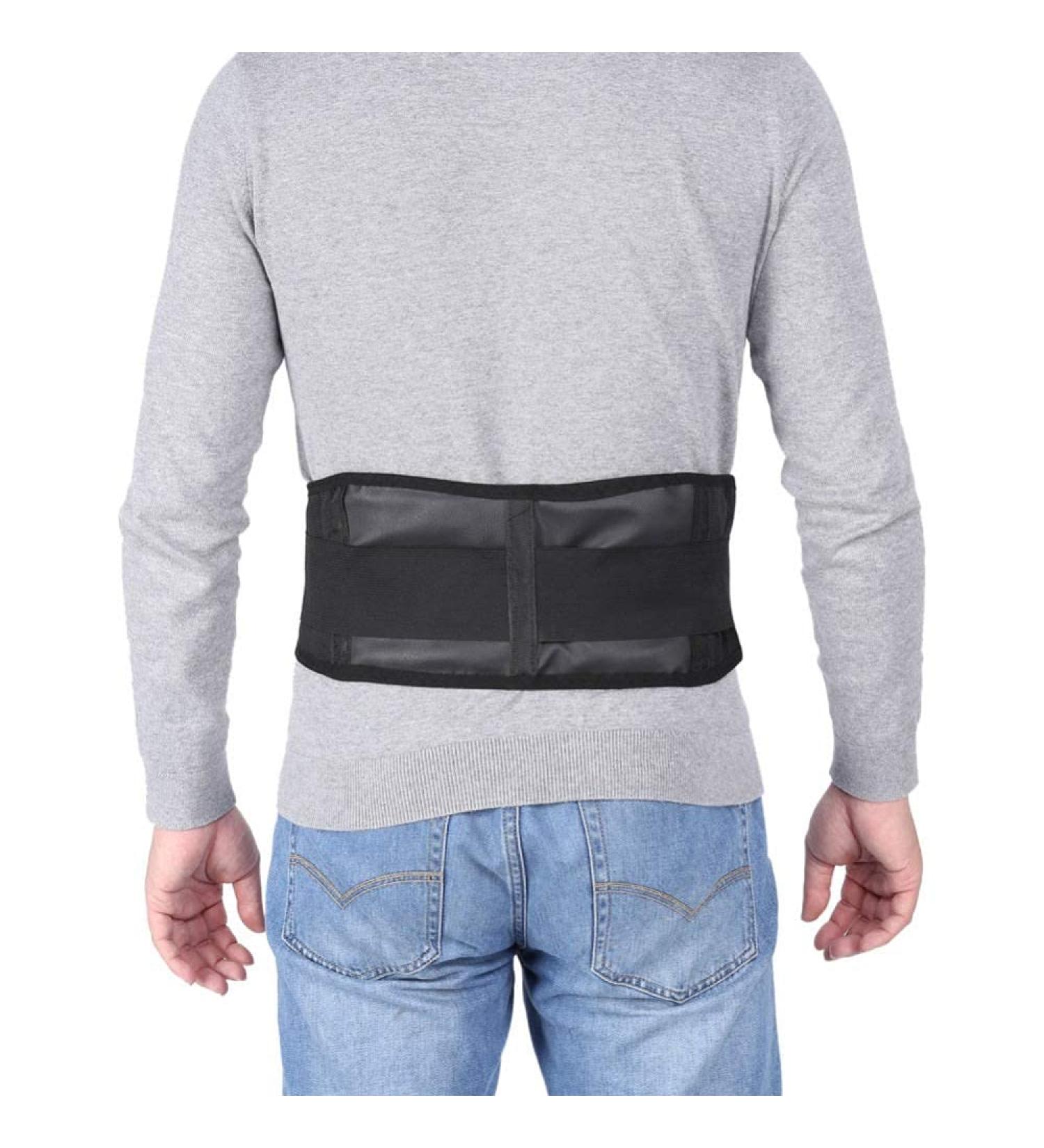 Trionn Home Corrector Turmalin Self-Heating Lower Back Support Belt - Lumbar Spine Brace for Pain Relief - Buy Online on GoSupps.com