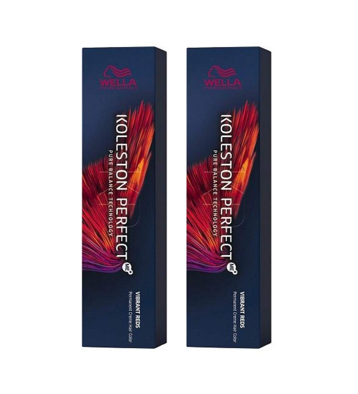 Wella 2 Pack Koleston Perfect Me+ KP VIBRANT REDS 55/55 hellbraun intensiv mahagoni-intensiv