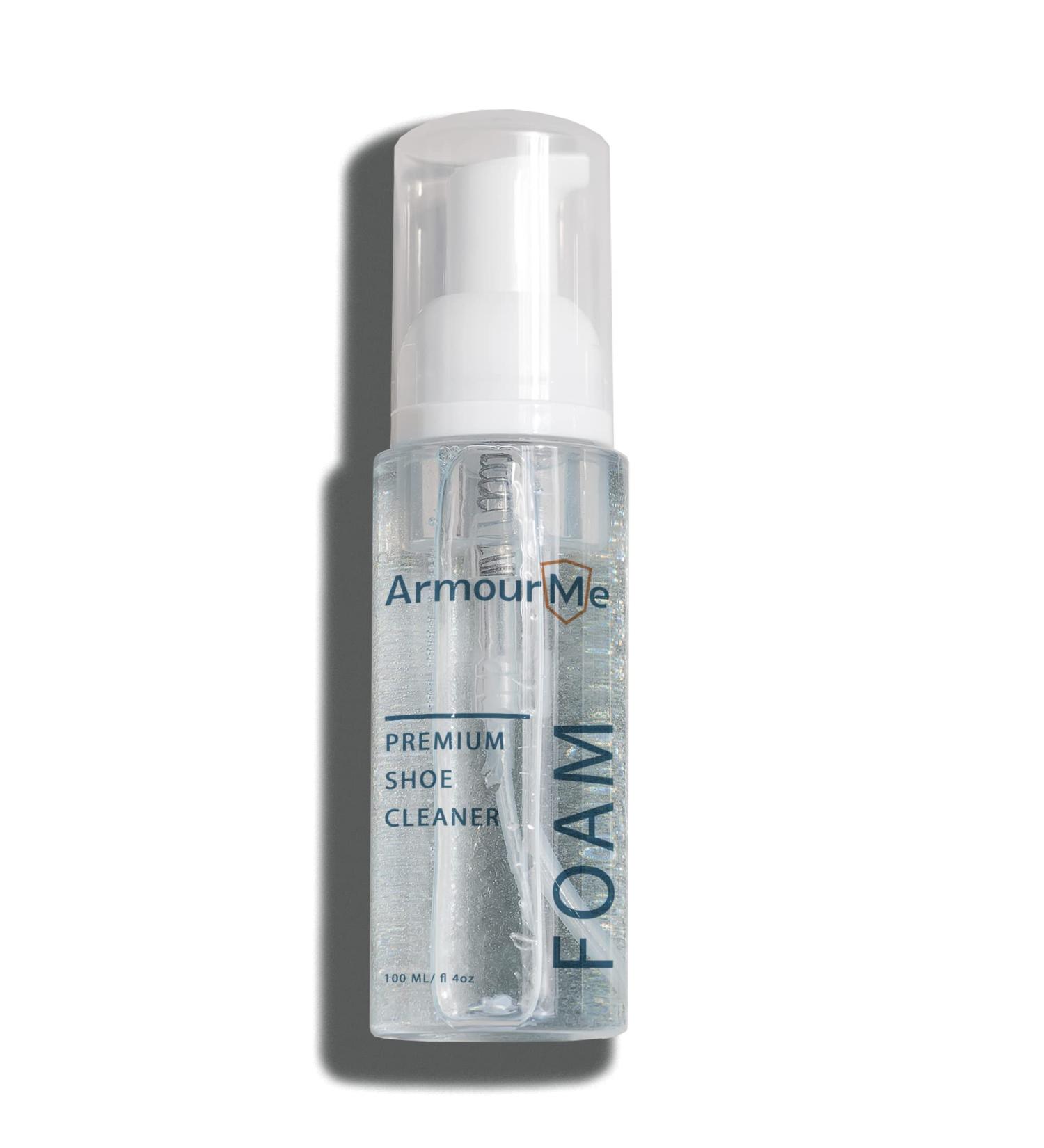 ArmourMe Shoe Cleaner and Fabric Foam Solution Works on Leather Whites Nubuck Golf Shoes Basketball Shoes Boots Sandals Home and Car Upholstery NON TOXIC 100 ML Transparent Blue - Buy Online on GoSupps.com