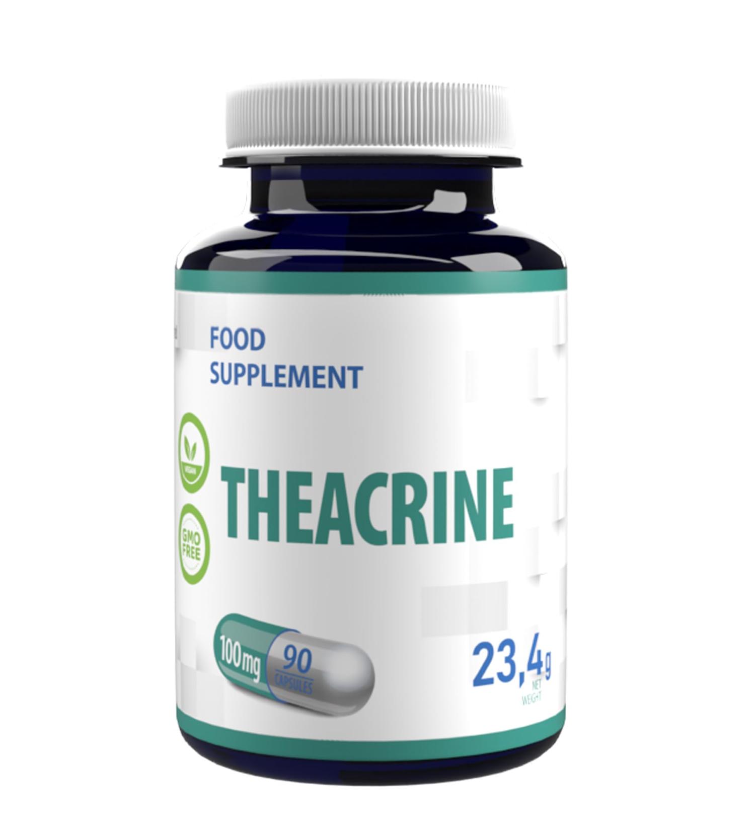 Hepatica Hepatica Theacrin 100 mg | 90 Vegan Capsules | Natural Energy and Focus Booster with Tea | Lab Tested | 3 Month Supply | GMP Certified Food Supplement