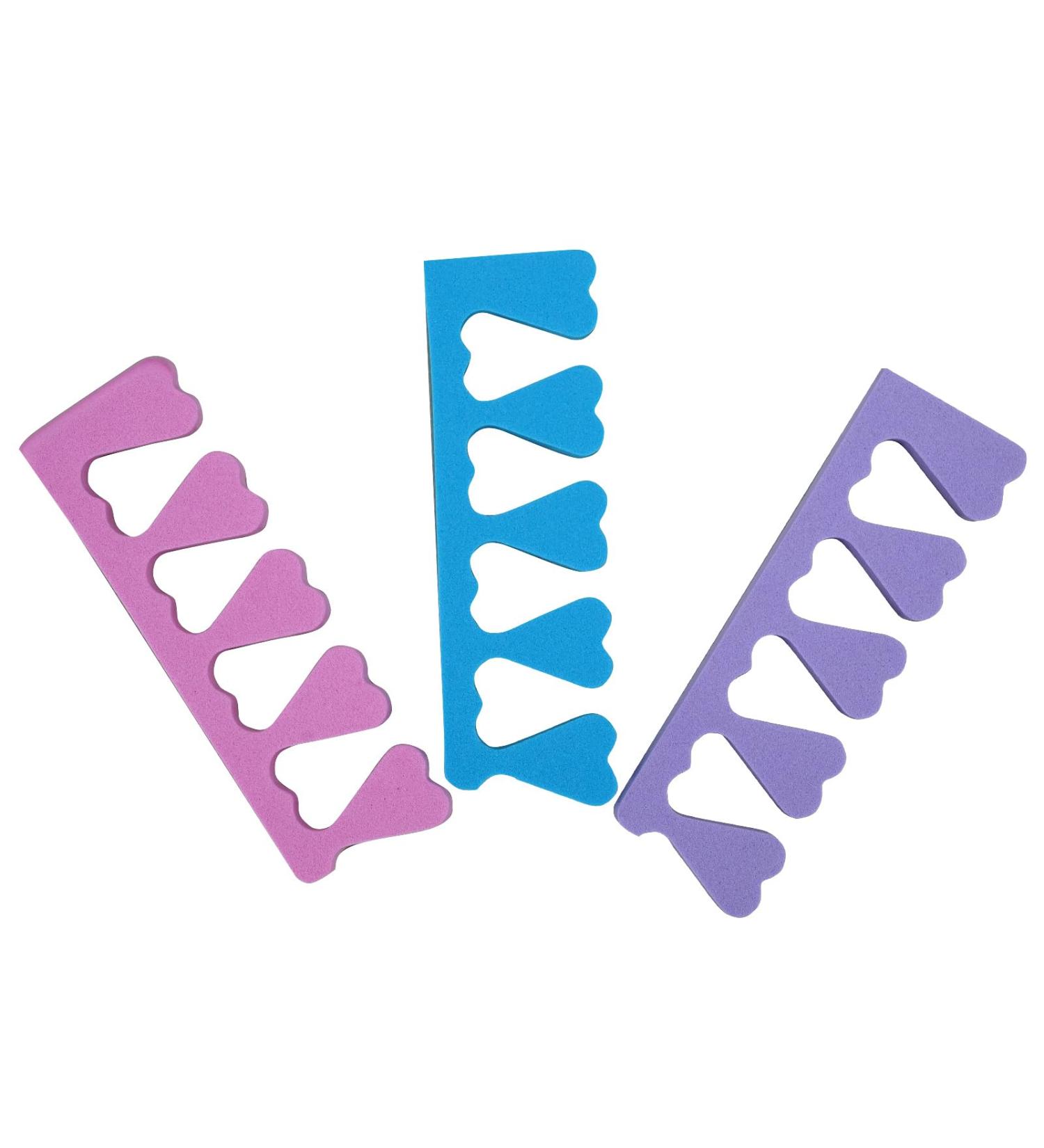 Soft Foam Toe Separators for Pedicure | 24 Pairs in 3 Colors | Nail Polish & Art Spacer - Buy Online on GoSupps.com