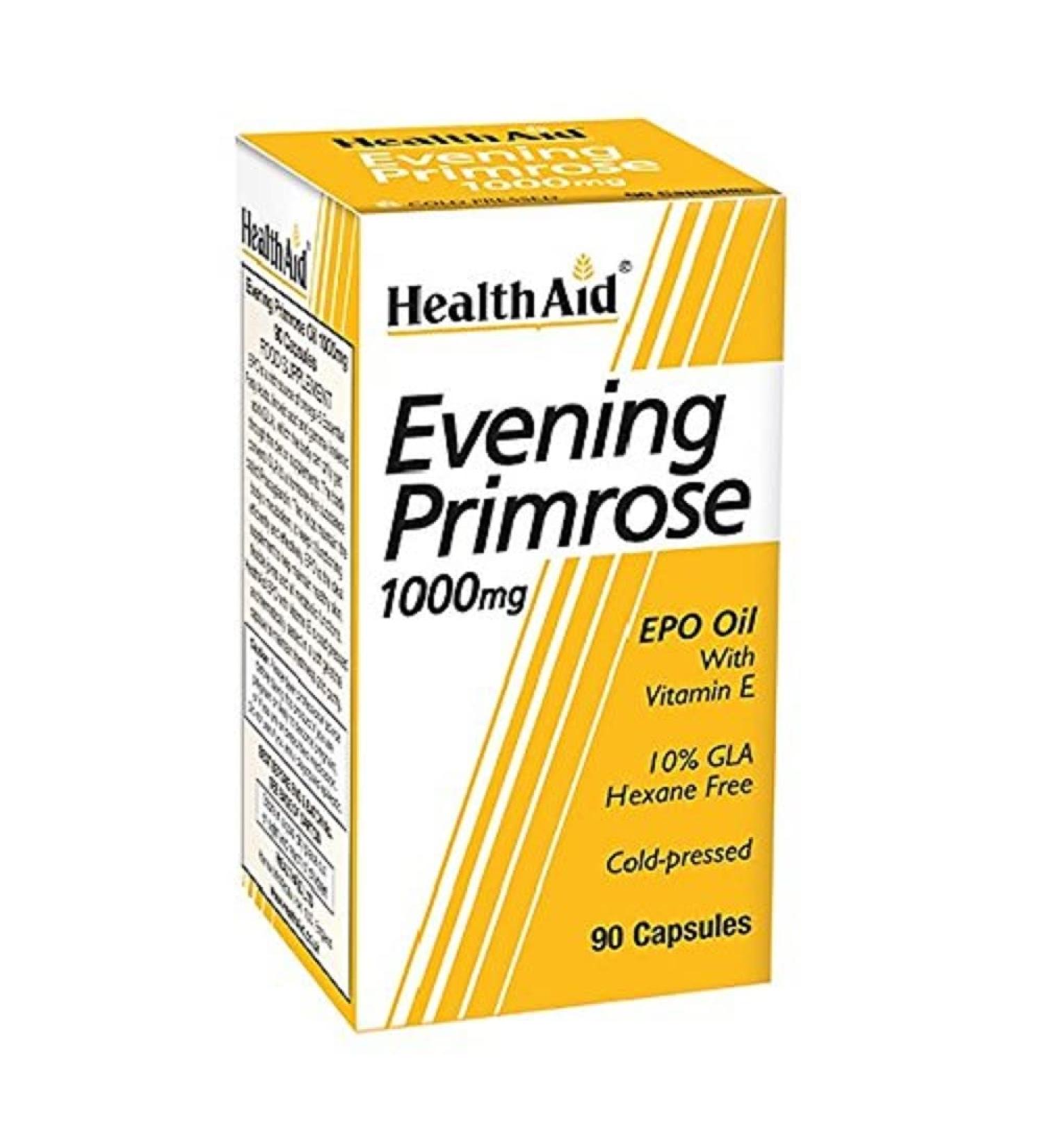 HealthAid Evening Primrose Oil 1000mg - 90 Capsules | Natural Source of Omega 6 | Dietary Supplement - Buy Online on GoSupps.com