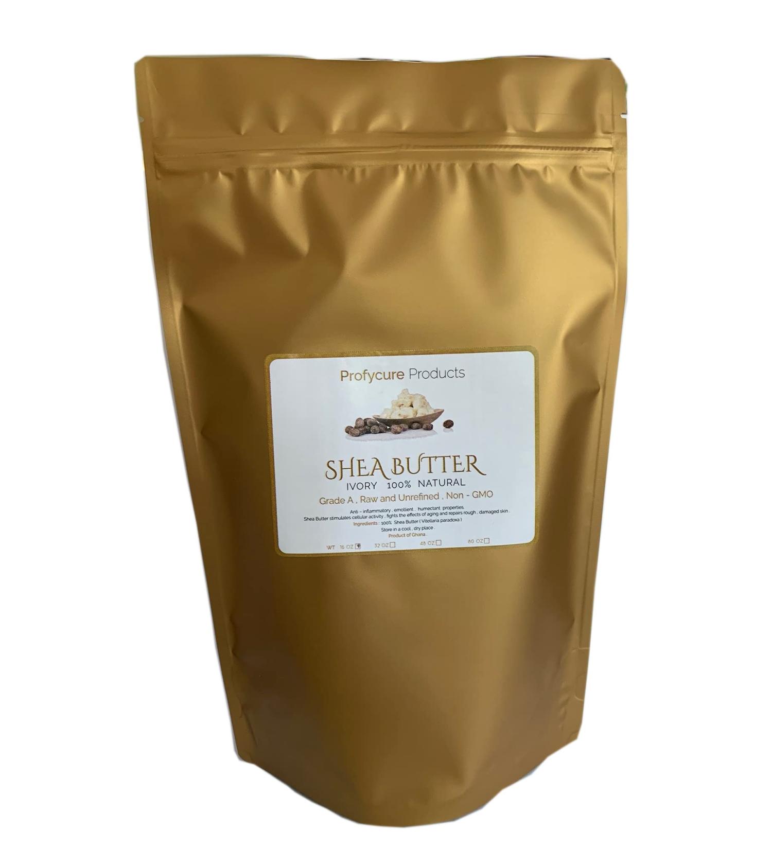 Shea Butter ivory 1 LB Natural 100% non-GMO handmade from Ghana fresh