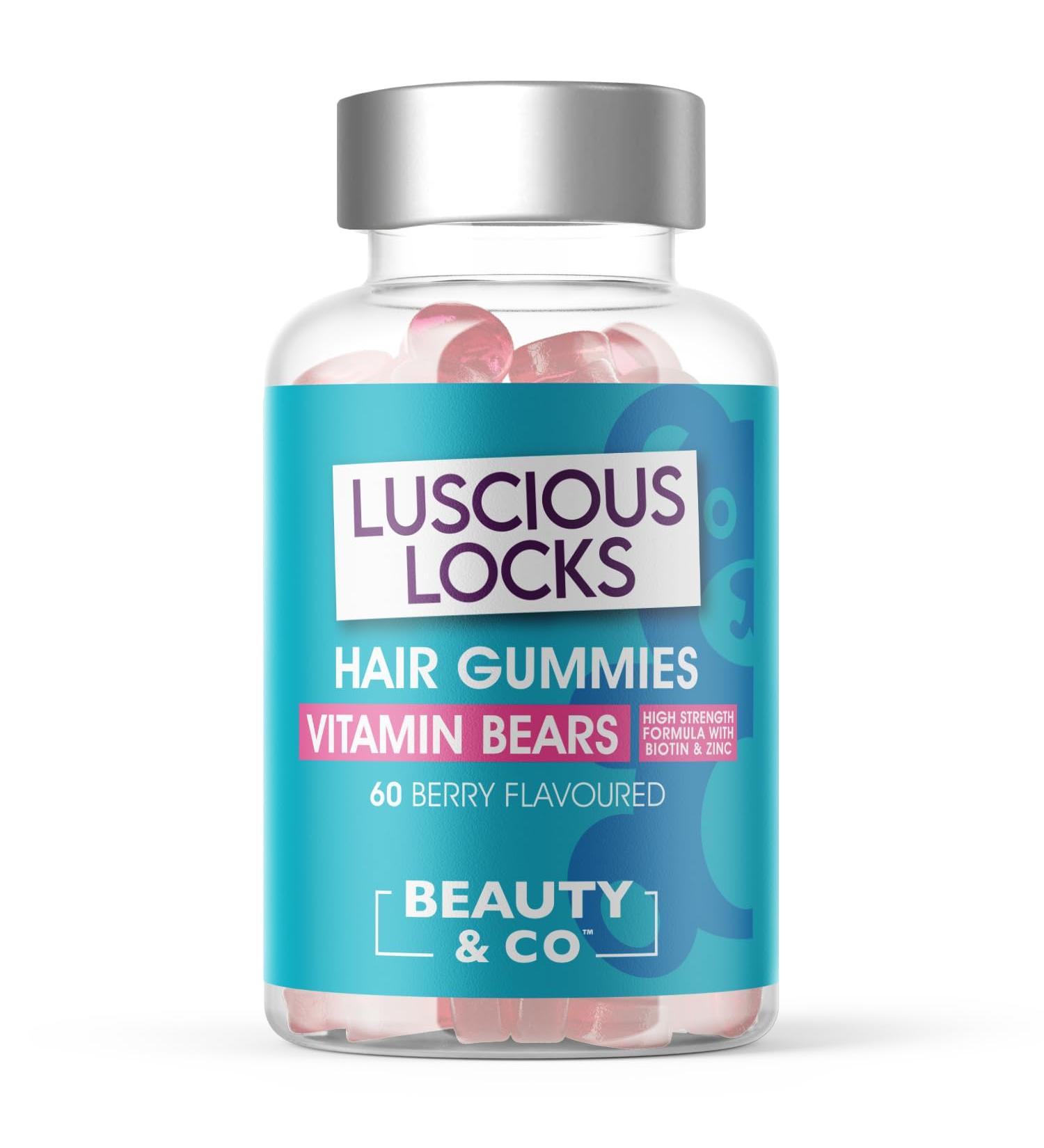 Beauty & Co High Strength Hair Gummies with Biotin & Zinc - 60 Count (Pack of 1) - Buy Online on GoSupps.com