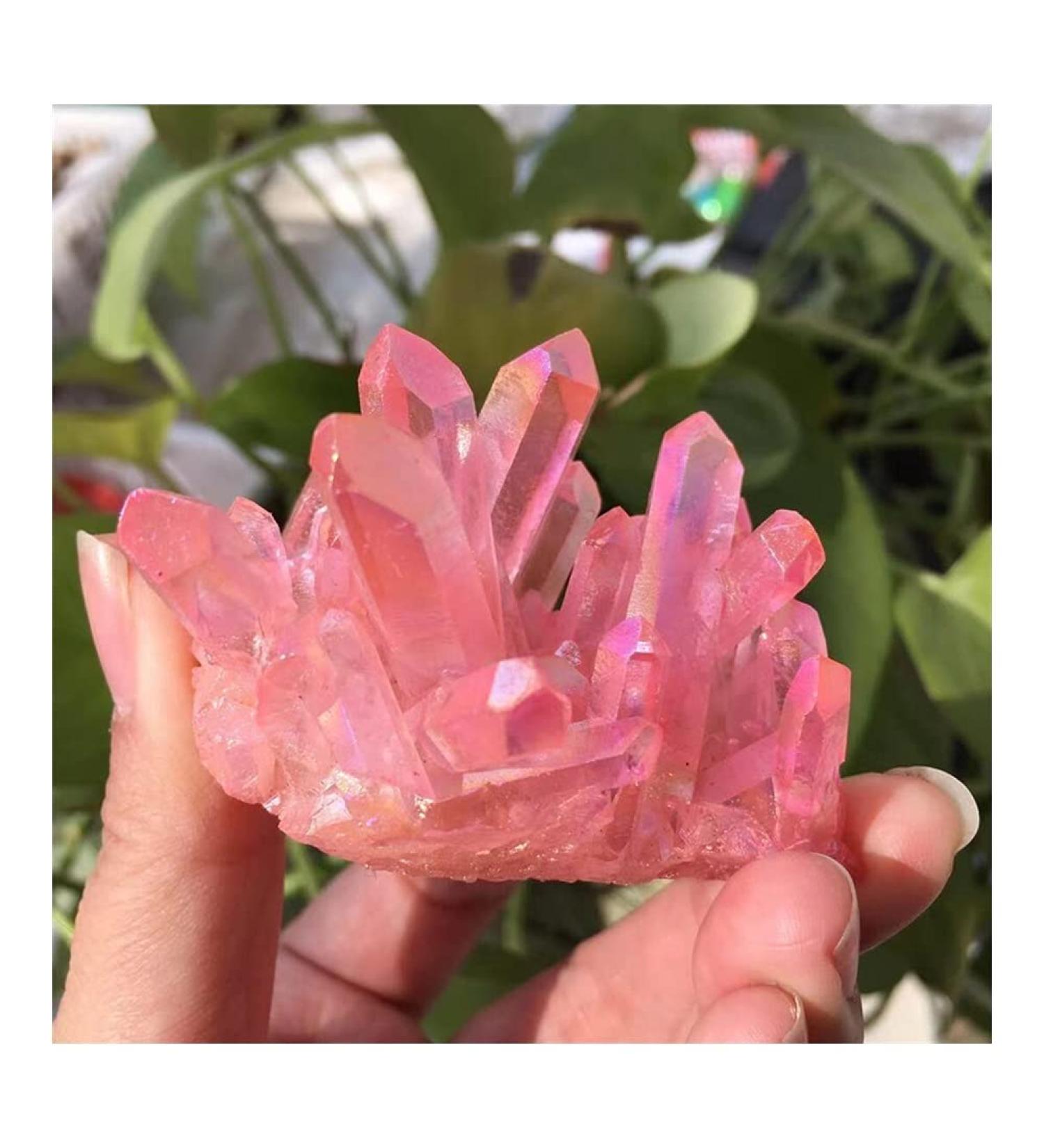 Stone Crafts Natural Crystal Quartz Cluster Colourful Specimen Electroplating Coated Reiki Stone Home Decoration Craft Reiki Crystals - Buy Online on GoSupps.com