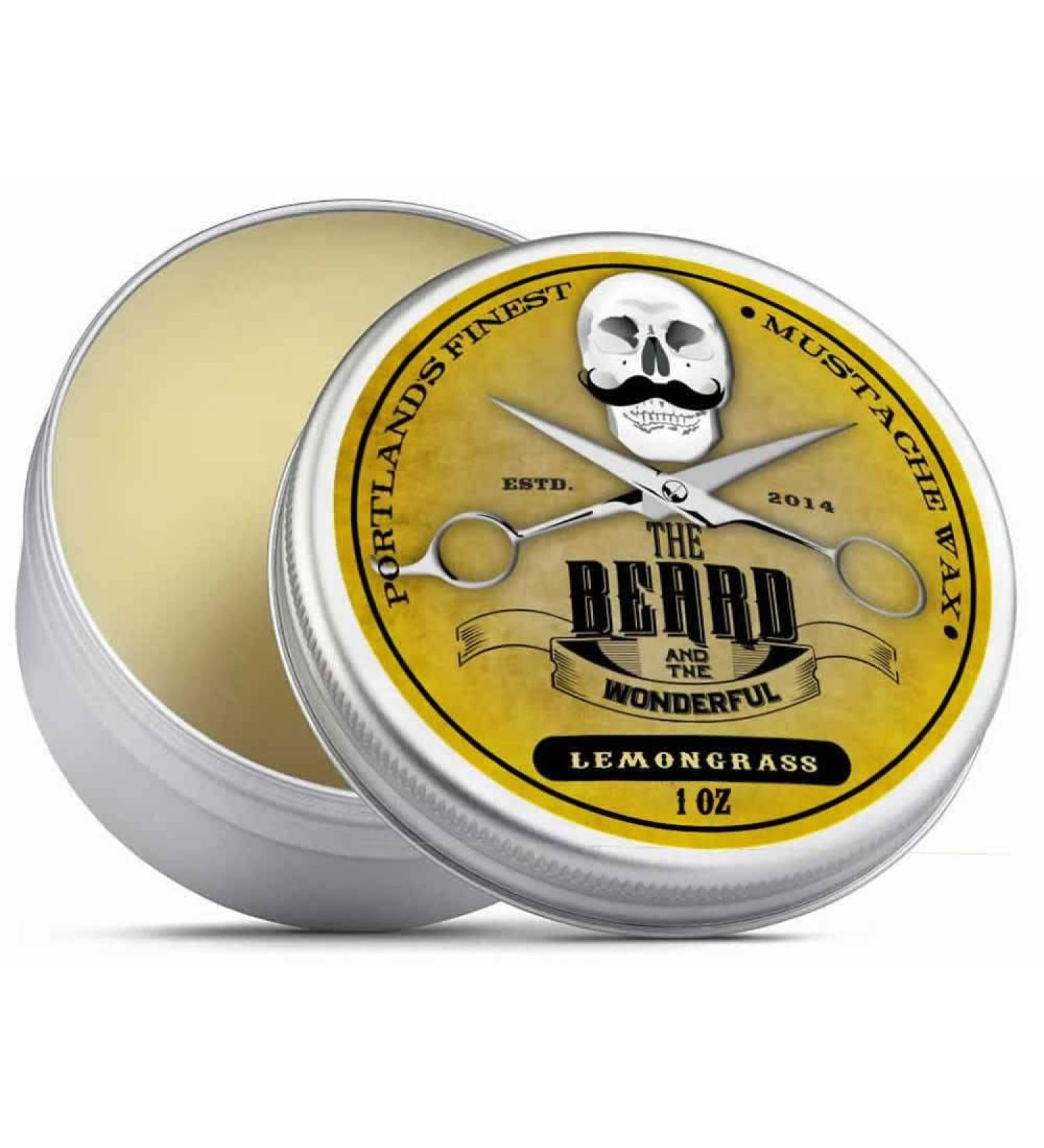 Moustache & Beard Wax (30ml) | Promotes Hair Growth, Strong Hold, All Natural Ingredients | Moisture Resistant Premium Wax with Lemongrass | 30.00 g Pack - Buy Online on GoSupps.com