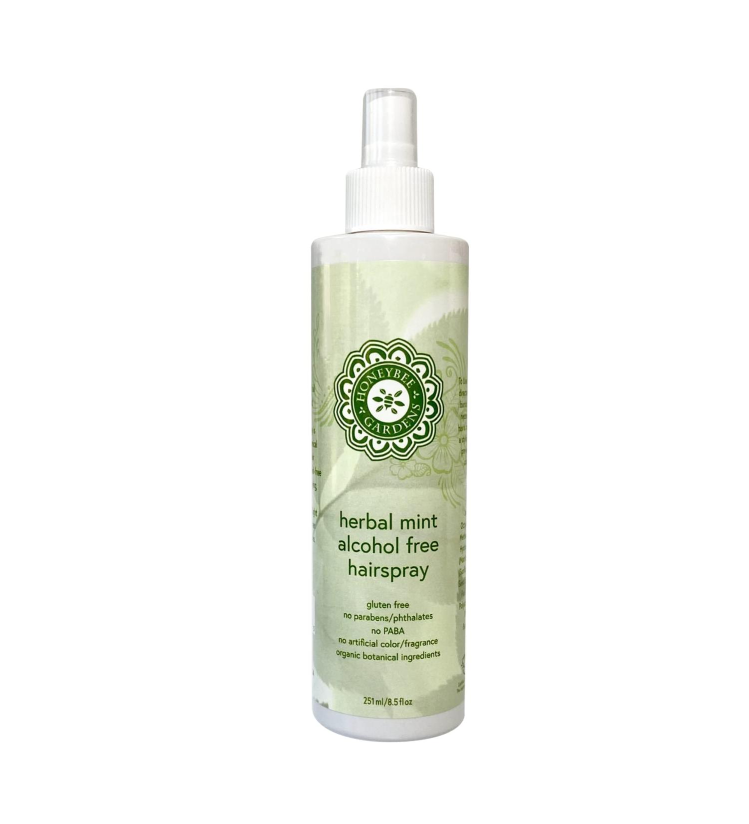 Honeybee Gardens Herbal Mint Alcohol-Free Hair Spray - Natural Hold and Shine - Buy Online on GoSupps.com