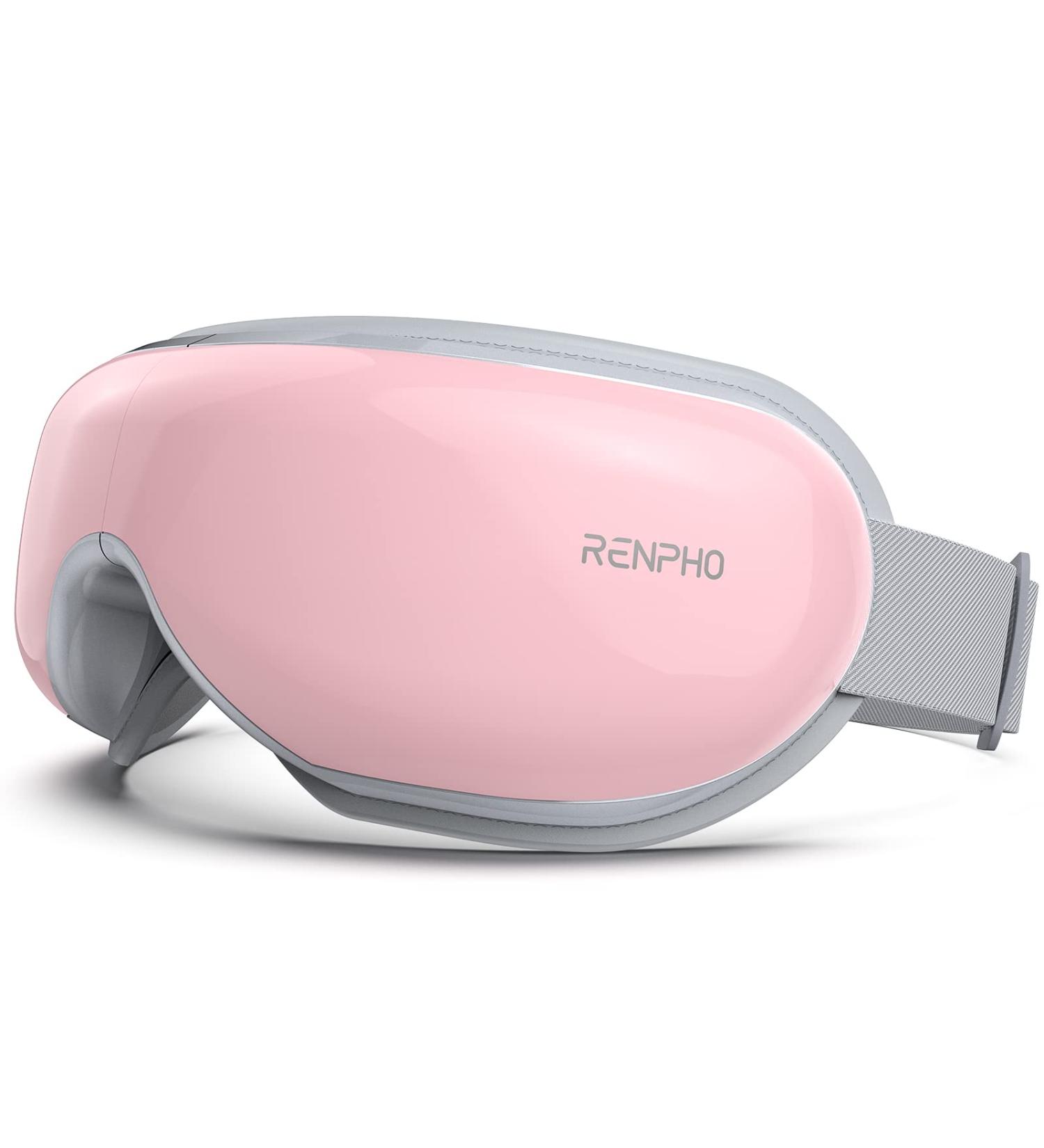 RENPHO Heated Eye Massager with Bluetooth Music | 5 Relaxing Modes | Reduce Eye Strain & Dark Circles | Rechargeable & Portable | Improve Sleep | Pink Eye Care Machine - Buy Online on GoSupps.com