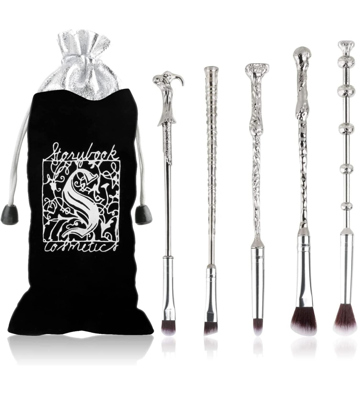 Wizard Wand Makeup Brushes Set 5PCS Yaphets for Foundation, Blending, Blush, Concealer, Eyebrow, Face Powder - Anime Gift for Girls & Women - Buy Online on GoSupps.com