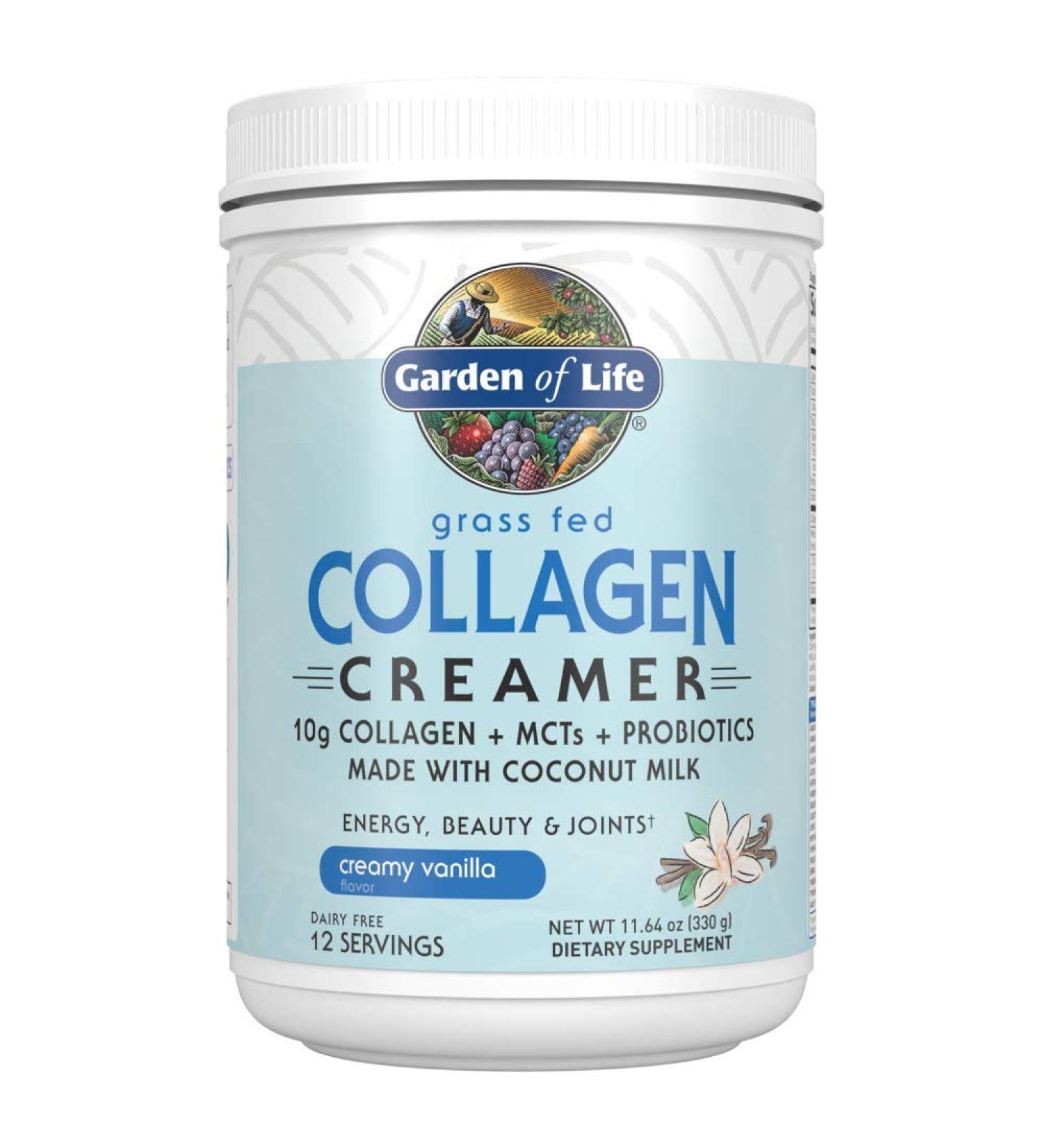 Garden of Life Grass Fed Collagen Creamer - Creamy Vanilla 11.64 oz | Premium Protein Boost - Buy Online on GoSupps.com