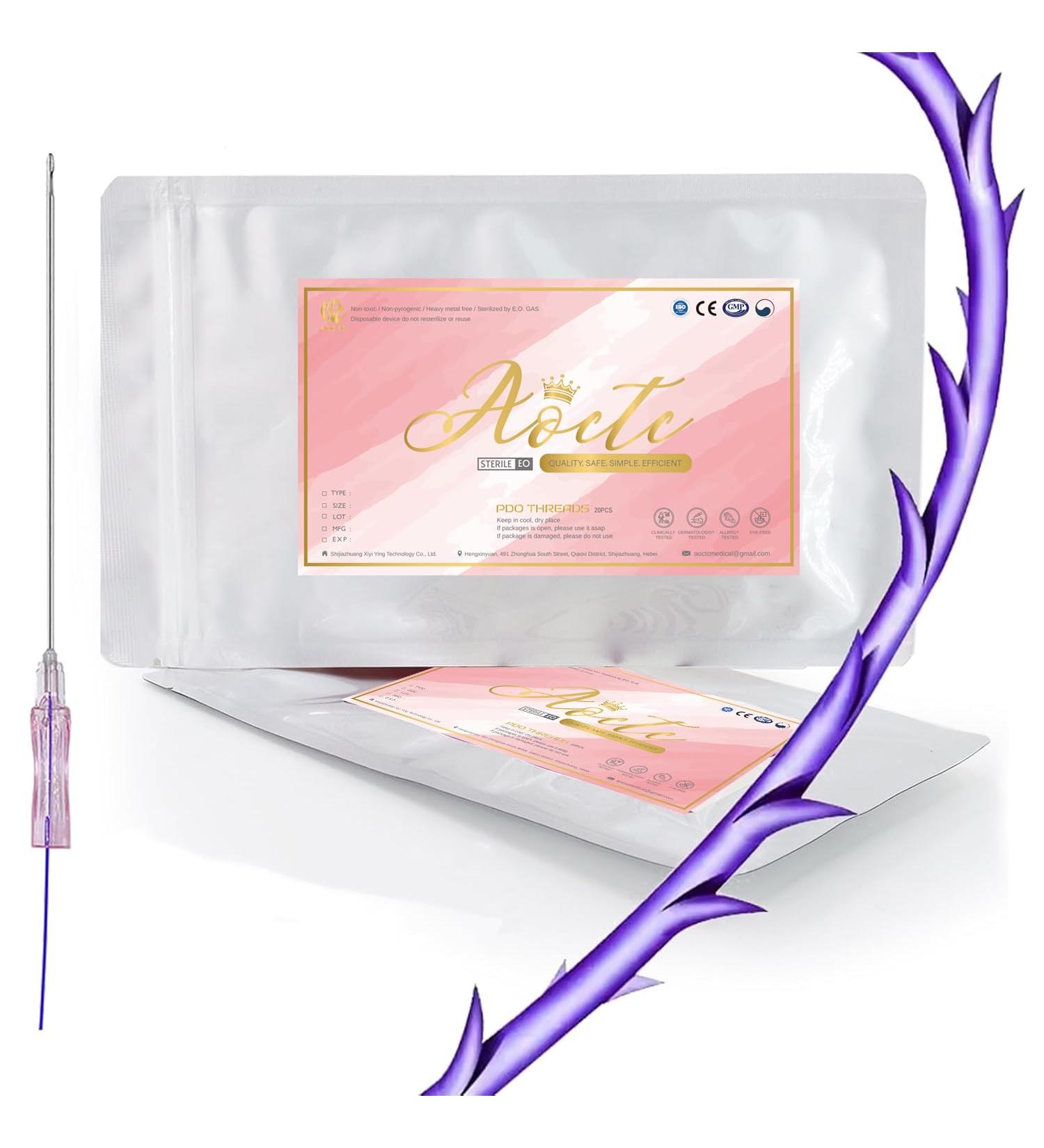  MITHCO Pack of 20 Pdo-Cog 18G100 mm threads for facial tightening 360R bidirectional anti-aging facial lifting effectively firms the skin - Buy Online on GoSupps.com