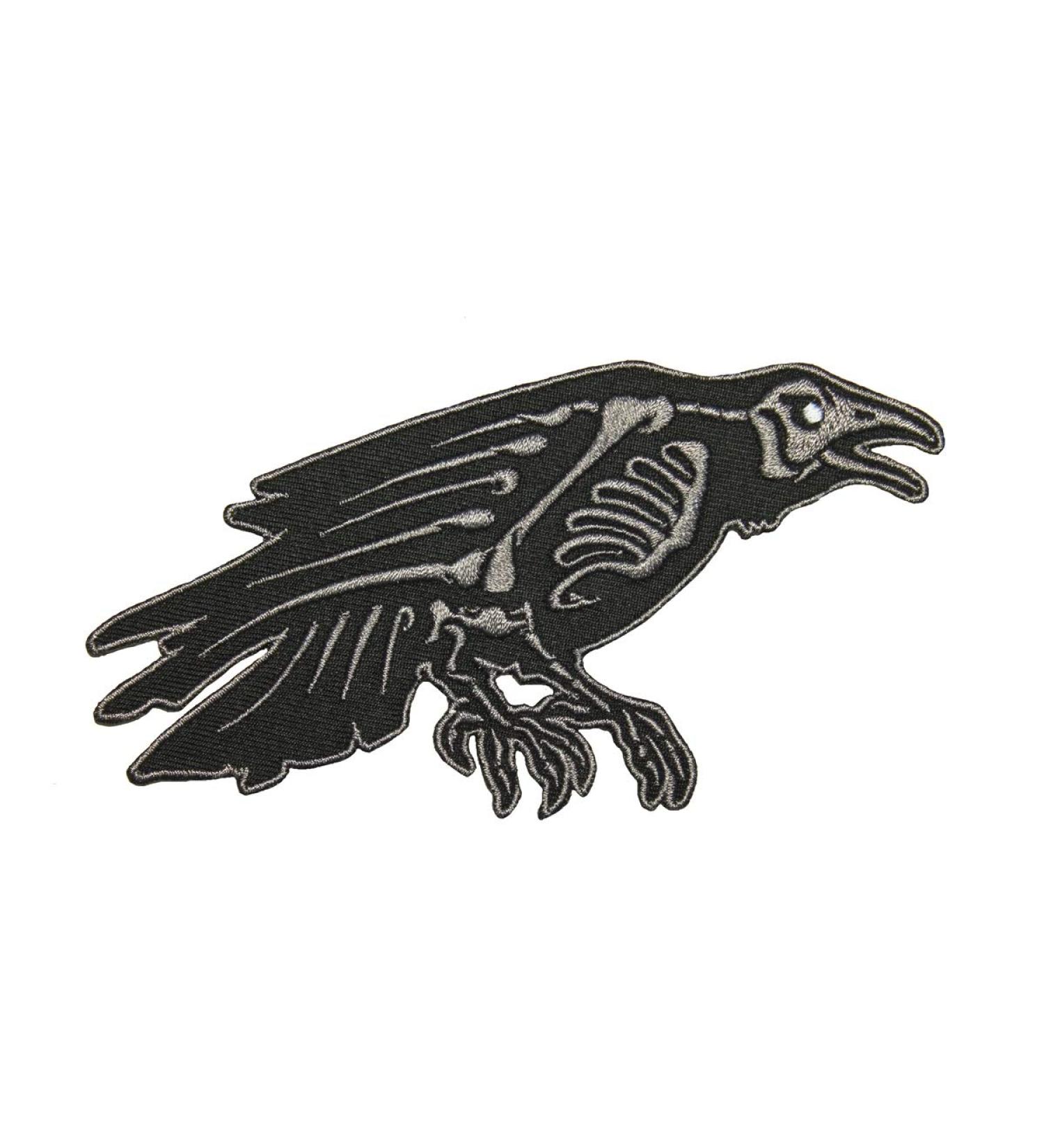 Skelli Bones Raven Patch