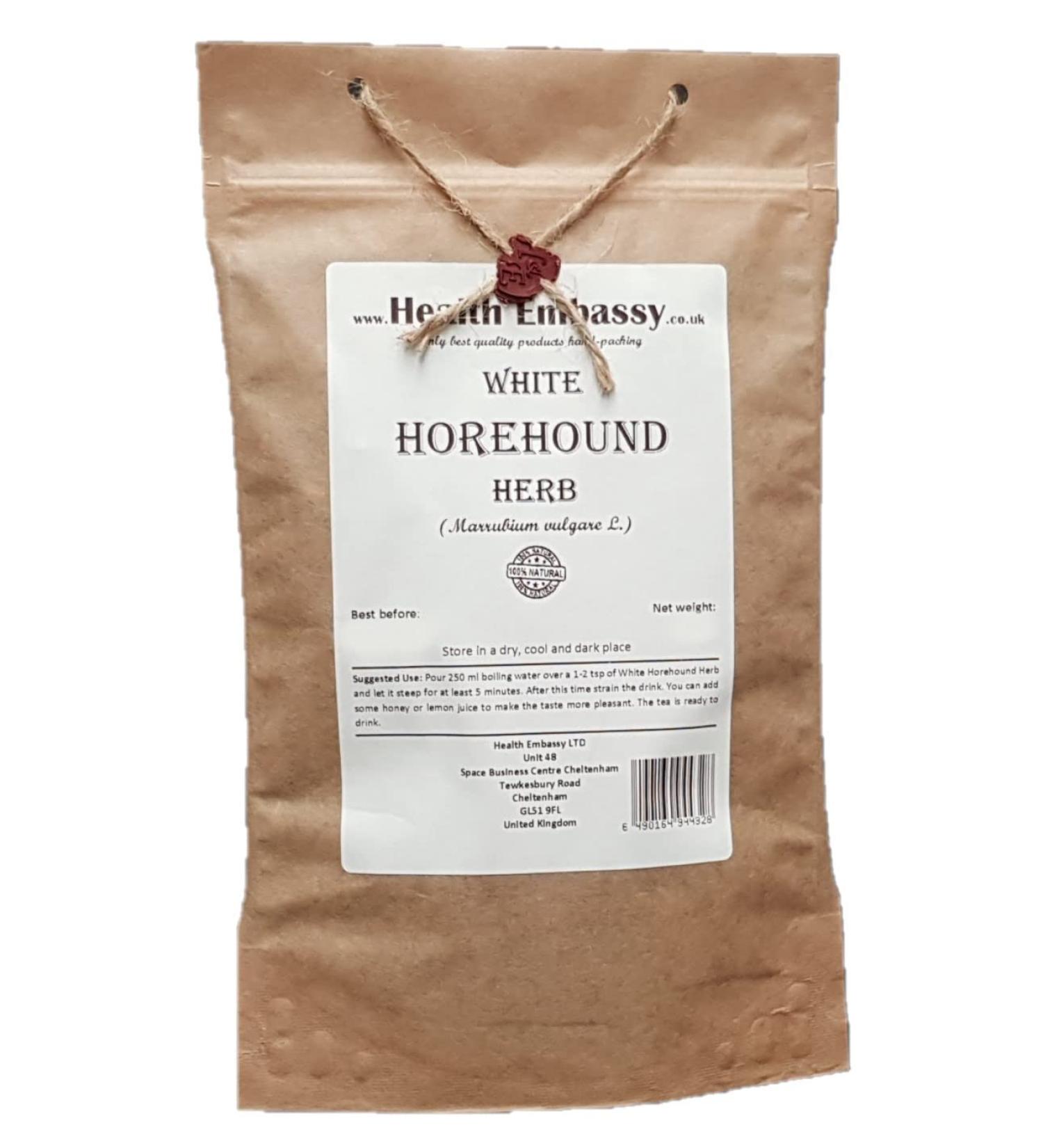Health Embassy Herbe de Marrube Blanc Tisane | Marrubium L | White Horehound Herb Tea 100g - Buy Online on GoSupps.com