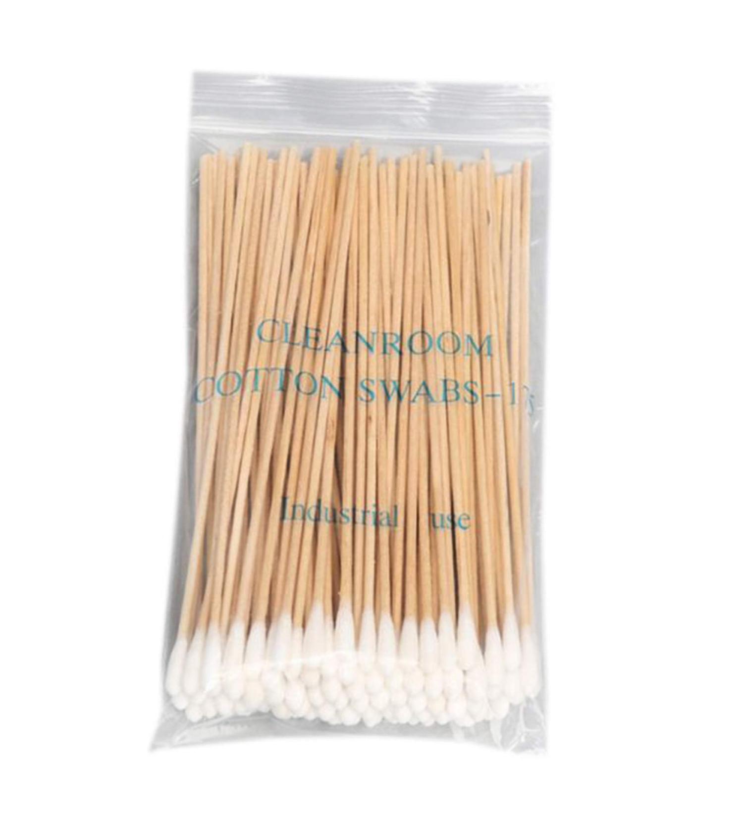 WT-DDJJK Cleaning Swabs - 100/200pcs 6 Long Wooden Handle Cotton Swab Applicators for Efficient Cleaning | International Shipping Available - Buy Online on GoSupps.com