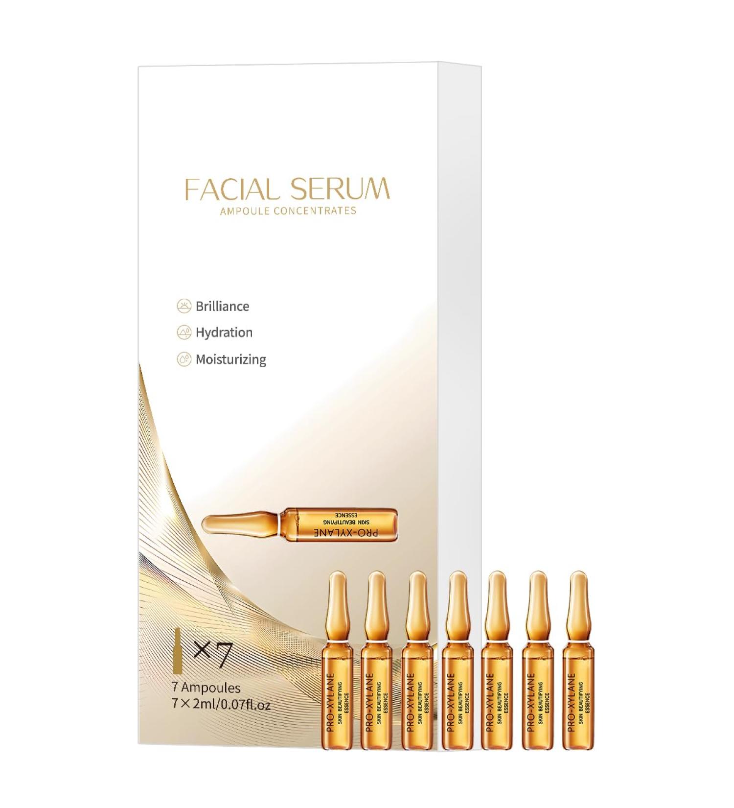 7-Pack Hydrating Facial Serum with 10% Glycerin & Natural Extracts Gentle Moisturizing Essence for Daily Skin Care - Buy Online on GoSupps.com