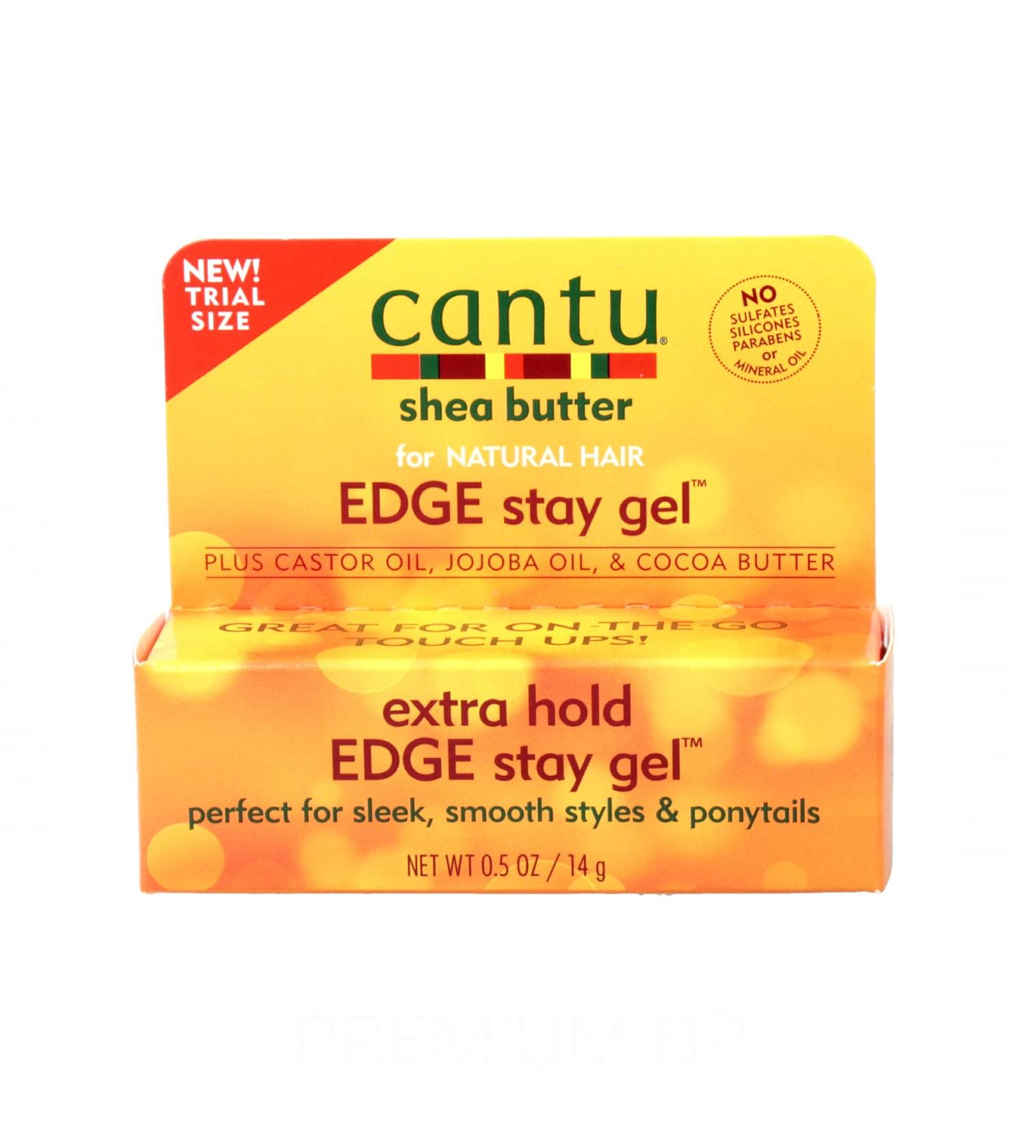 CANTU Shea Butter Extra Hold Edge Stay Gel 0.5oz - Perfect for Natural Hair | International Shipping Available - Buy Online on GoSupps.com