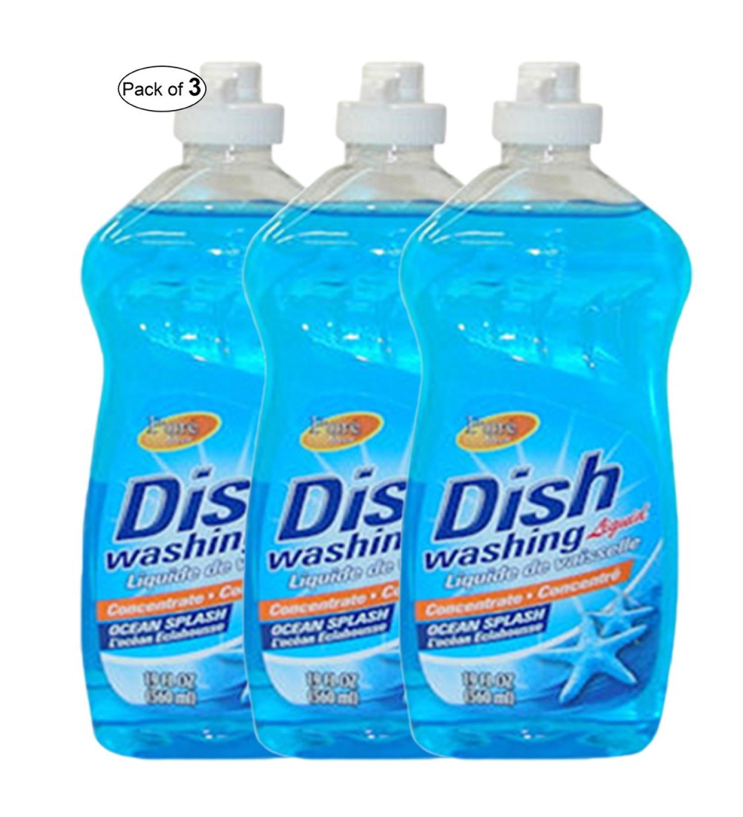 Pure Dishwash Liquid Ocean Splash(560ml) (Pack of 3)