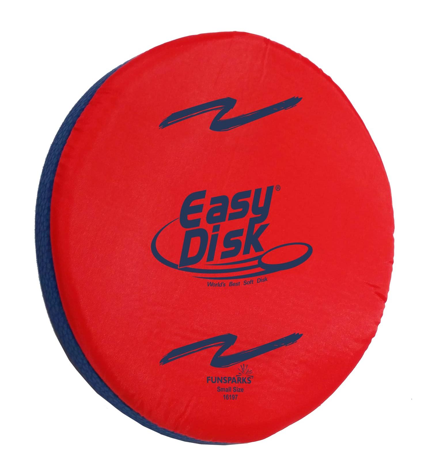 Funsparks Easy Disk Red Small - Soft Catch Frisbee for Kids and Adults - Indoor/Outdoor Flying Disc - Improve Hand-Eye Coordination - Buy Online on GoSupps.com