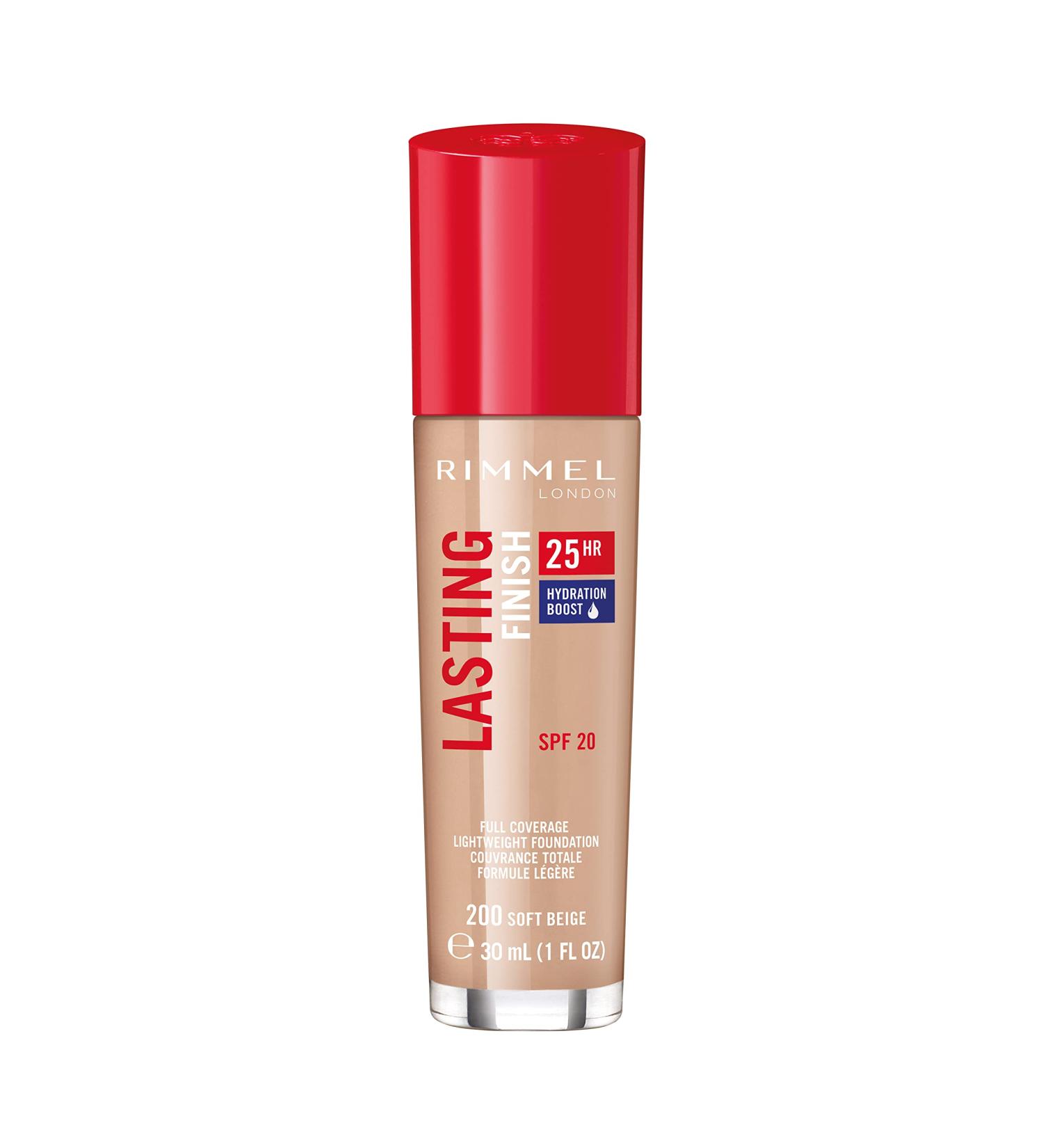 Rimmel Lasting Finish 25HR Foundation 200 Soft Beige 1oz - Long Lasting Makeup - Pack of 1 - Buy Online on GoSupps.com