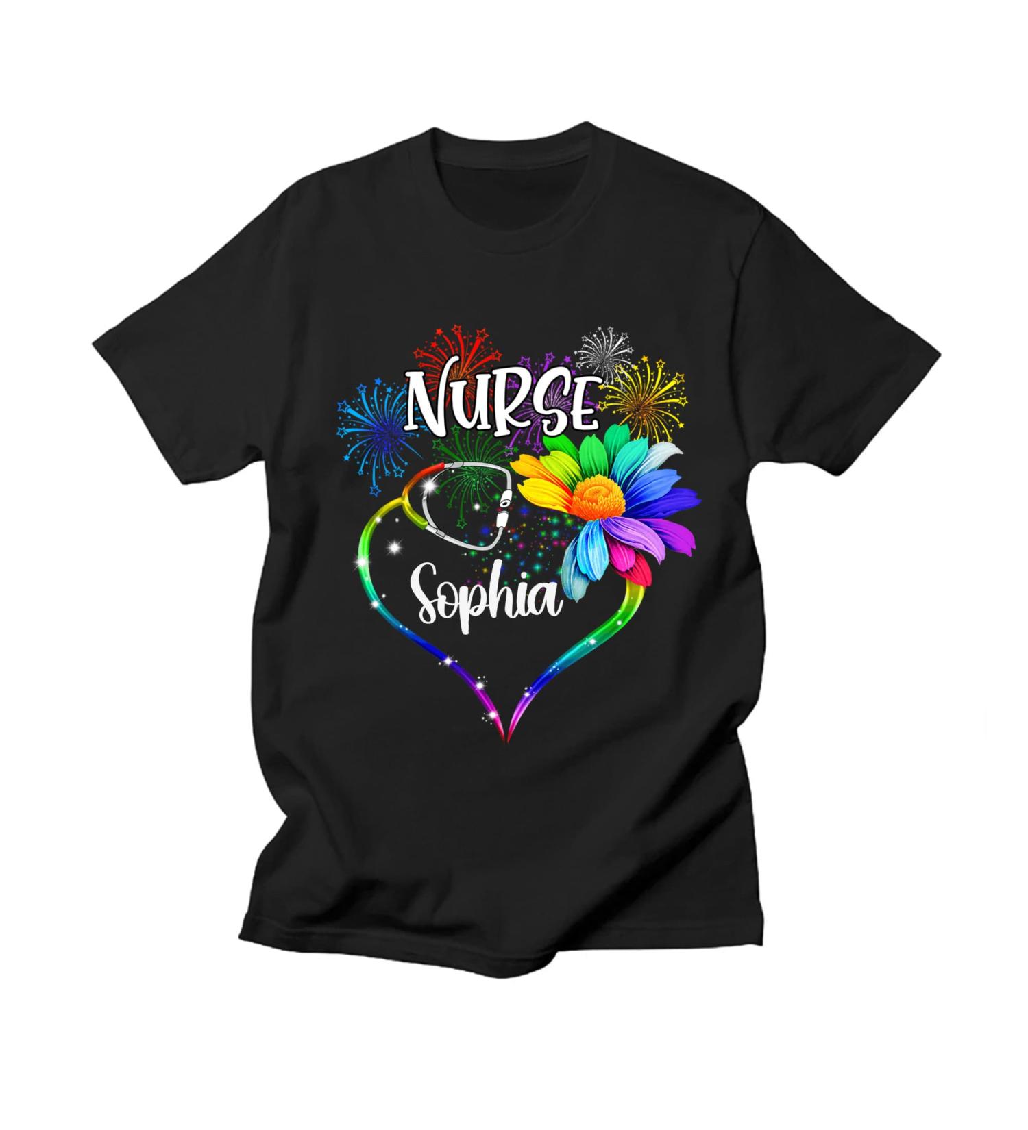 Personalized Shirt for Nurse Moms | Custom Name Tee Gifts for Nurse Practitioners | Perfect for Nurse's Day Birthdays & Christmas - Buy Online on GoSupps.com