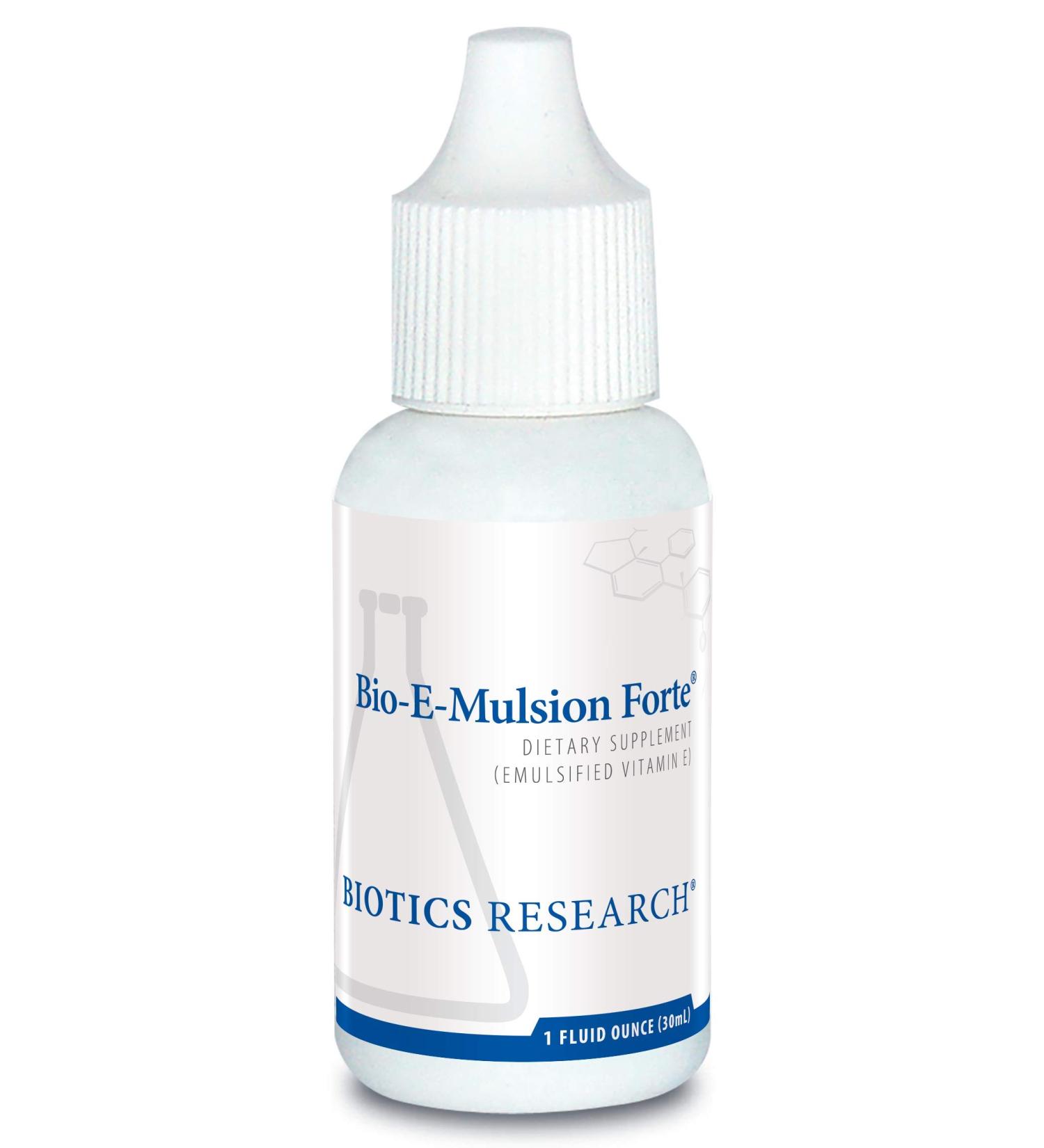 BIOTICS Research Bio E Mulsion Forte 30ml - Vitamin E Emulsified | Antioxidant & Immune Support | Heart Health - 1 fl oz - Buy Online on GoSupps.com