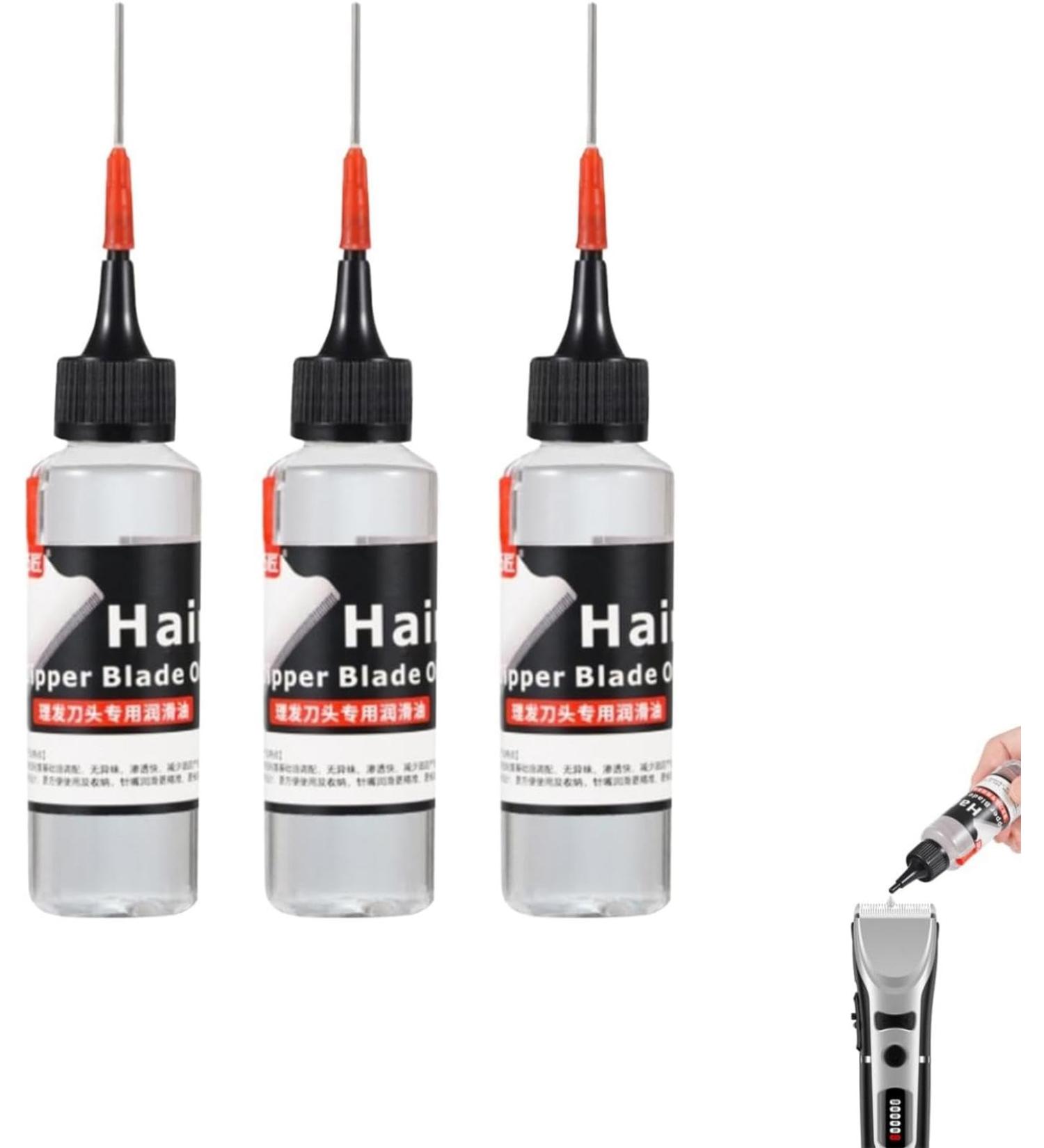 Hair Cutting Oil for Barbers - Odorless Lubricating Oil for Razors & Trimmers - 60ml (Pack of 3) - Reduces Friction & Ensures Smooth Cuts - Buy Online on GoSupps.com