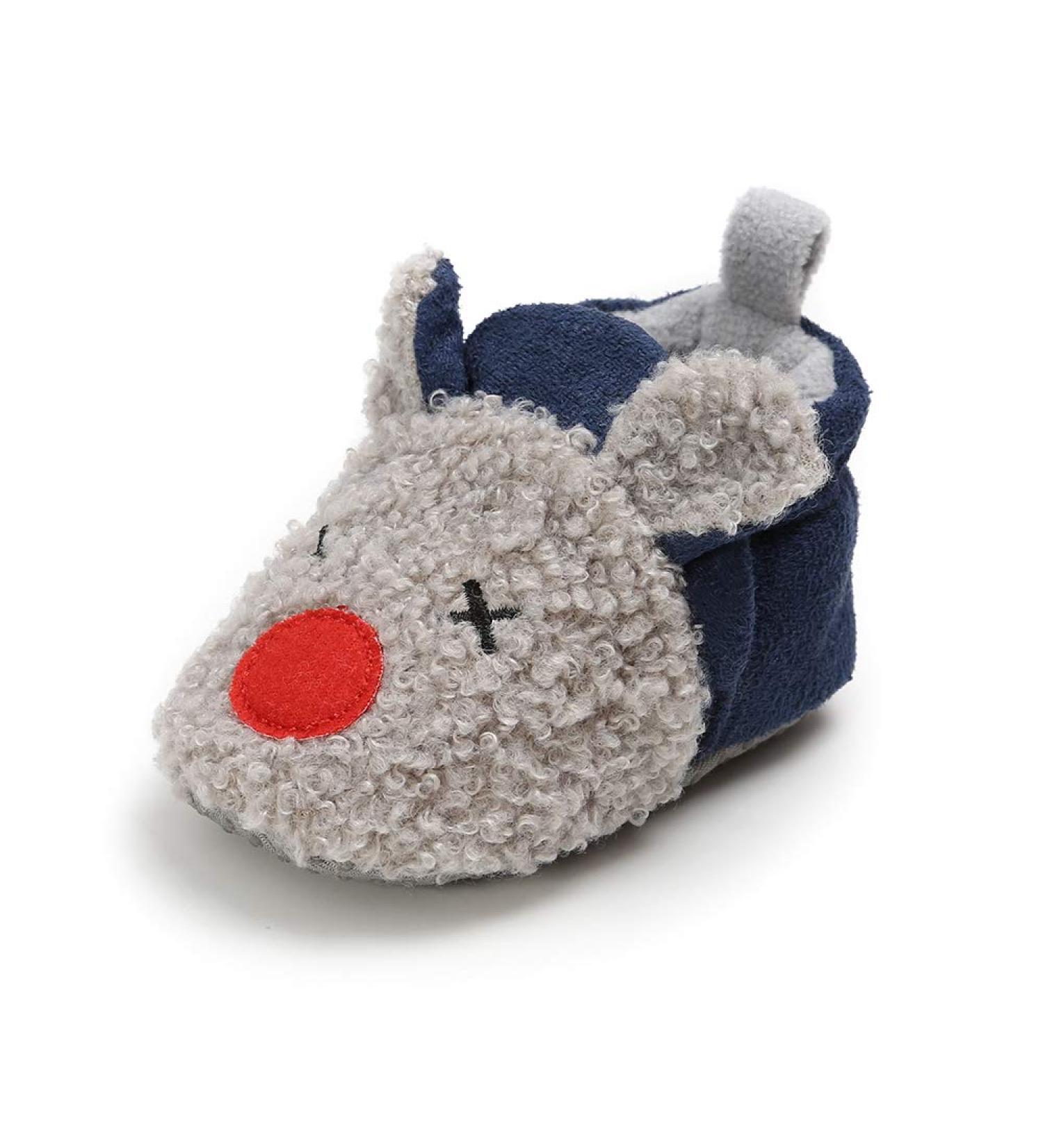 LACOFIA Baby Anti-Slip Soft Sole Winter Booties 6-12 Months - Navyblue Mouse - Buy Online on GoSupps.com