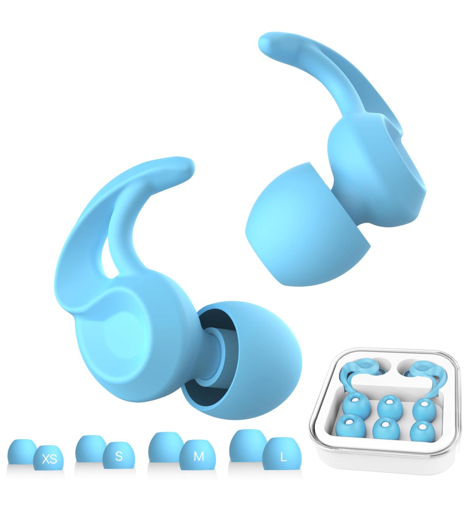 Reusable Silicone Ear Plugs for Kids & Adults | 8 Ear Tips for Noise Protection in Sleeping Concerts & Travel - Buy Online on GoSupps.com