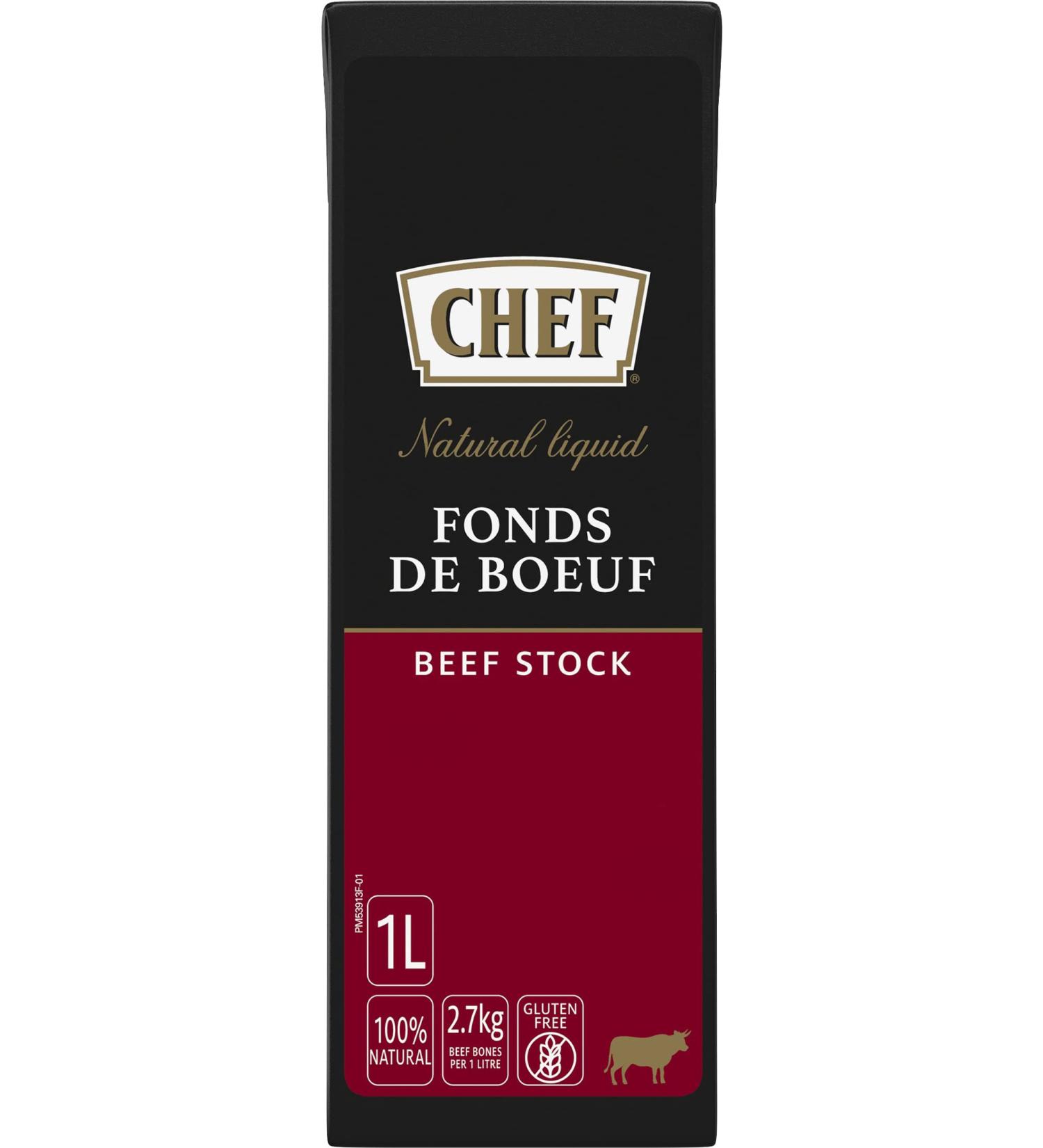Chef All Natural Beef Stock 1 Litre - Pack of 1 | High-Quality Ingredients - Buy Online on GoSupps.com