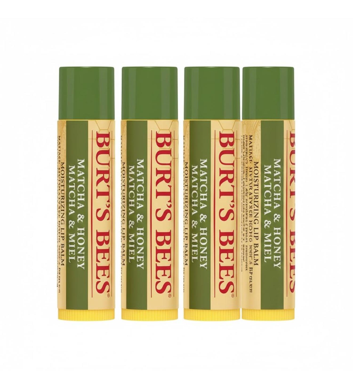 Burt's Bees Matcha and Honey Moisturizing Lip Balm .15 Ounce 100% Natural Origin (4)
