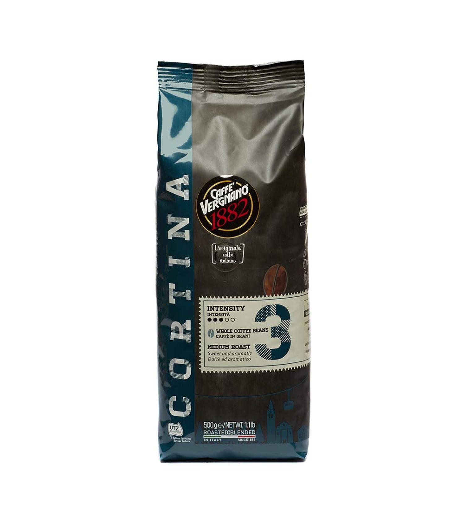 Caff Vergnano Cortina Whole Bean 500 Grams - Buy Online on GoSupps.com