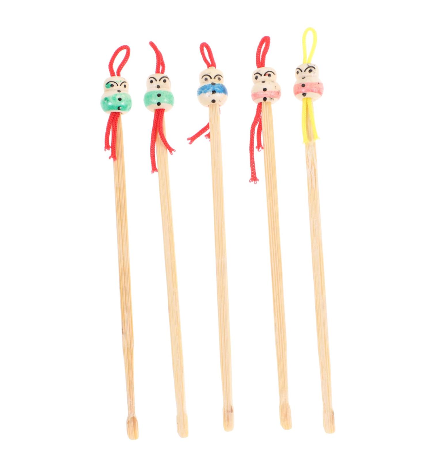 BCOATH 5pcs Bamboo Ear Cleaner Tools with Cartoon Doll Heads Gentle Ear Wax Removal Kit for Family Use Eco-Friendly Bamboo Material Attractive Design for Easy Cleaning - Buy Online on GoSupps.com